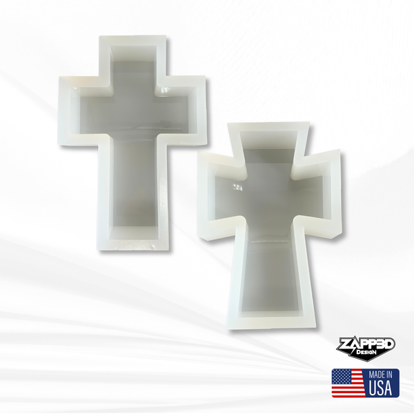 9”x 6”x 2” Deep Cross Silicone Mold | 2 Shapes | - Zapp3D Design LLC