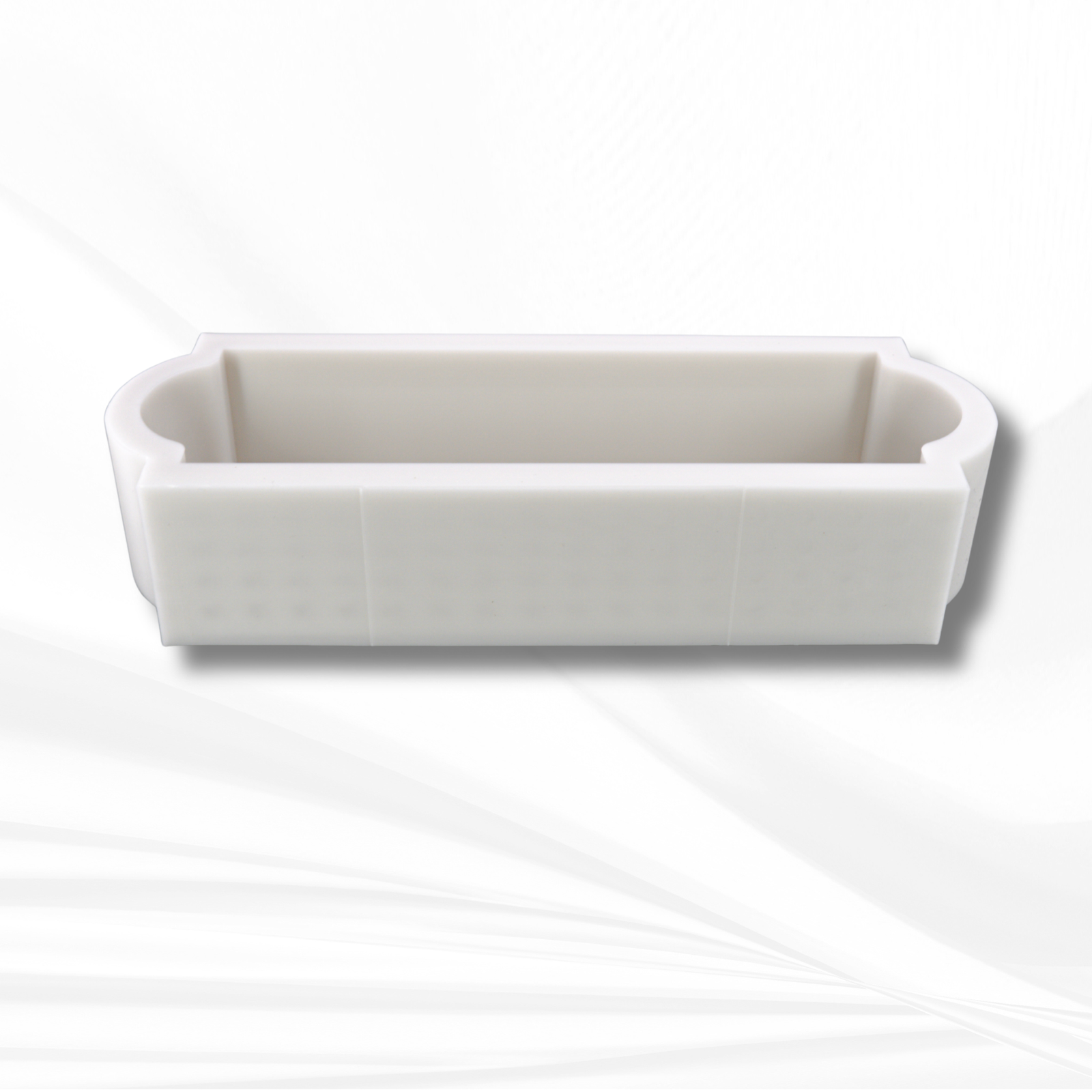 The Kensington | 14" x 3.7" x 3" | Deep Rectangle Silicone Mold, Floral Preservation Mold