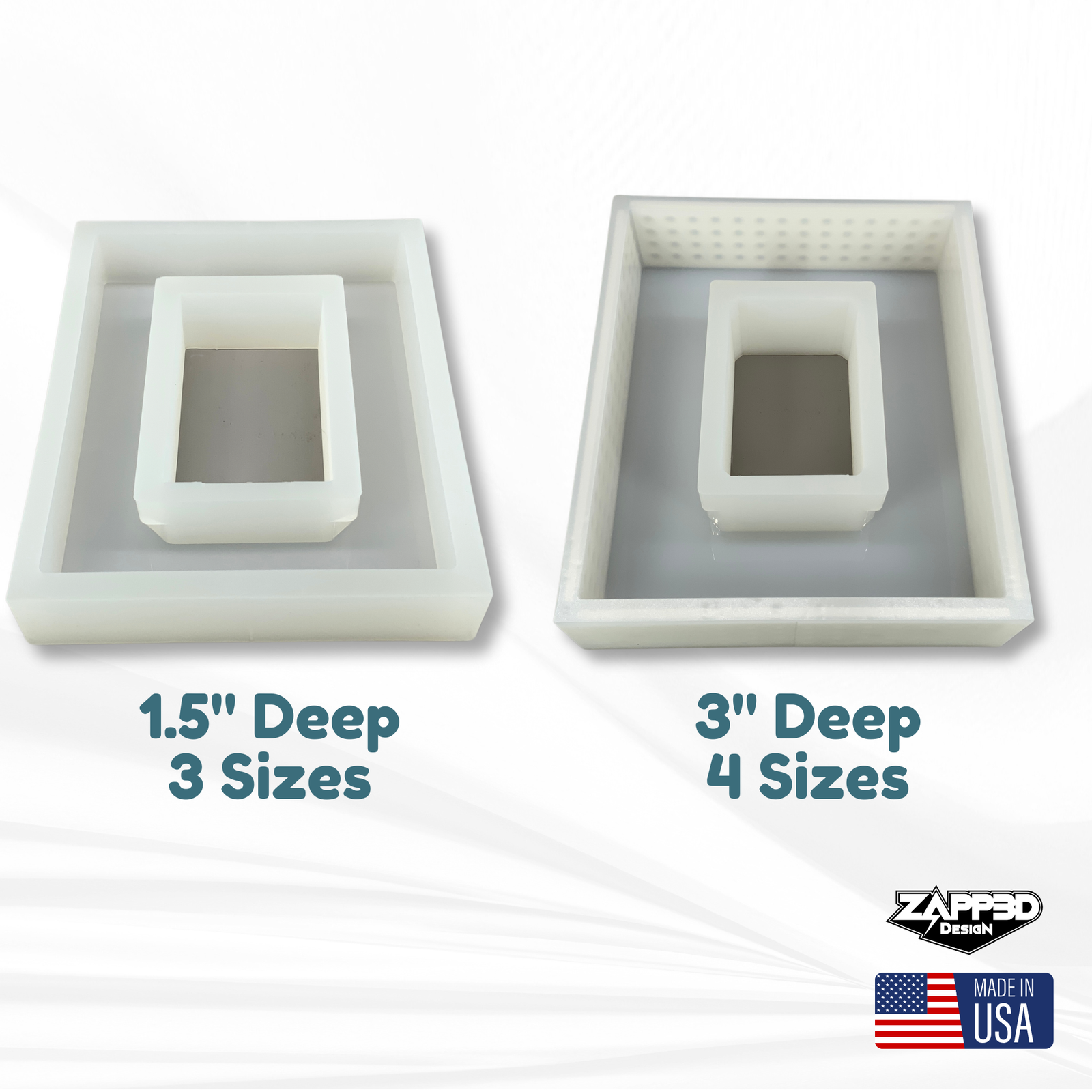 Picture Frame Mold | 1.5" & 3" Thick | 7 Sizes |