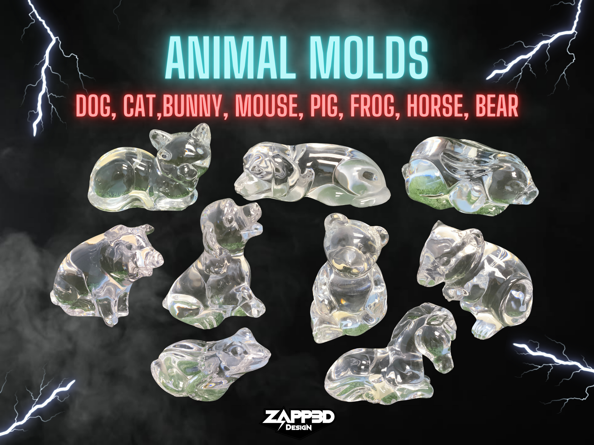 Animal Molds, Dog Mold, Cat Mold, Horse Mold, Pig Mold, Frog Mold, Bear Mold, Mouse Mold, Bunny Mold, Memorial Molds