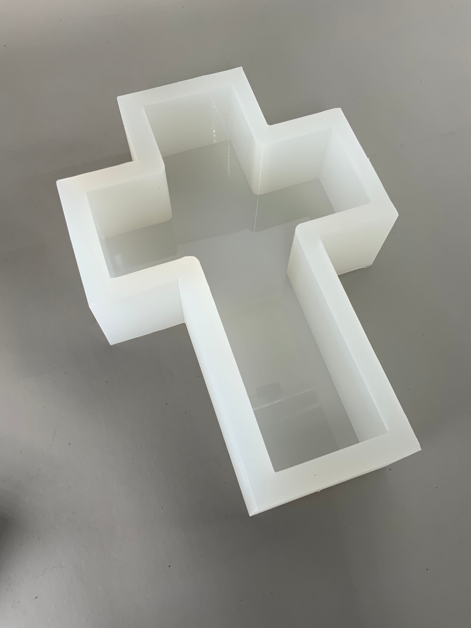 Imperfect Mold, "B" Grade - 9”x 6”x 2” Deep Cross Silicone Mold - Straight Sides