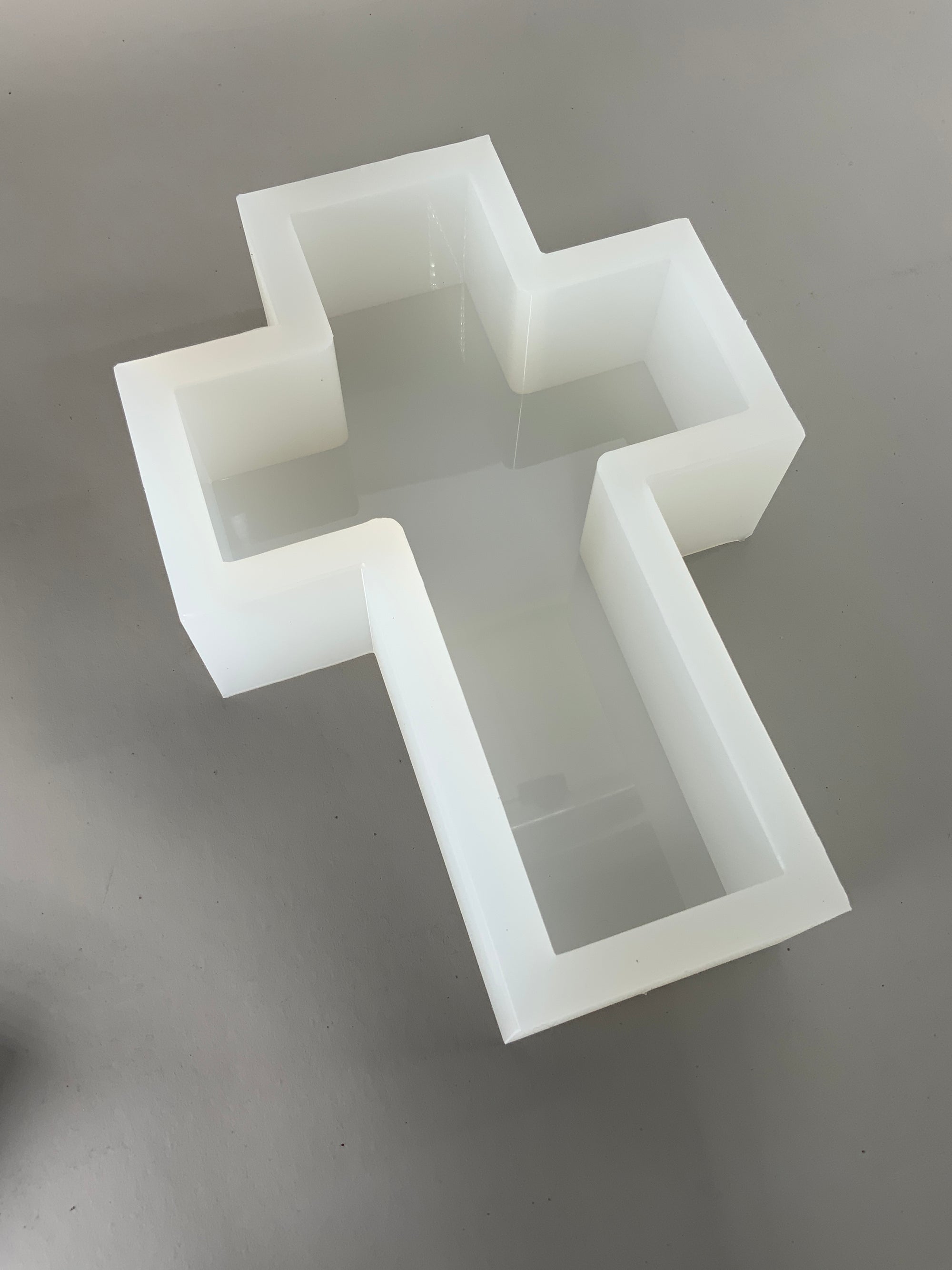 Imperfect Mold, "B" Grade - 9”x 6”x 2” Deep Cross Silicone Mold - Straight Sides