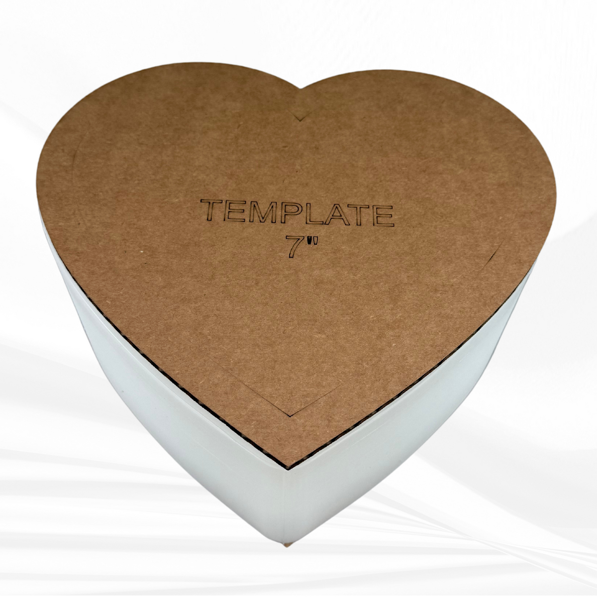 7” Deep Heart Silicone Mold