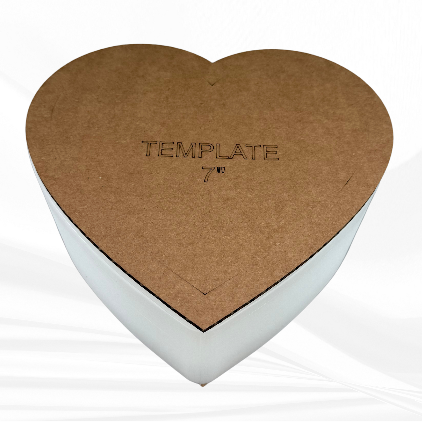 7” Deep Heart Silicone Mold