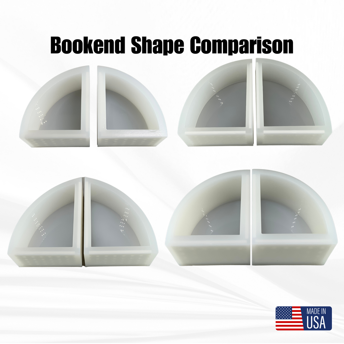 Deep ROUNDED Bookend Mold | 3 Sizes |