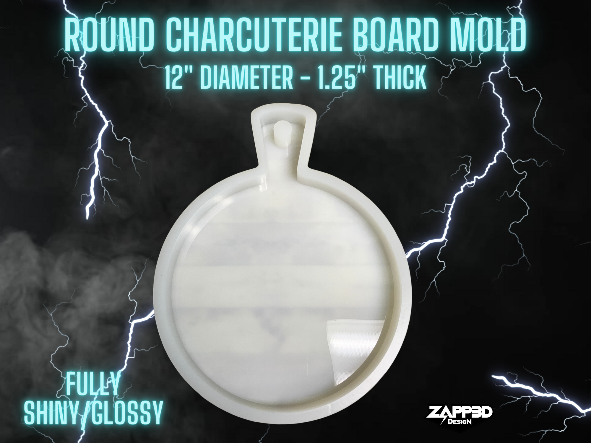 Charcuterie Board Mold | 12" X 1.25" Deep |  Cheese Board Mold, Round Charcuterie Board, Charcuterie Mold, Serving Board Mold, Round Mold