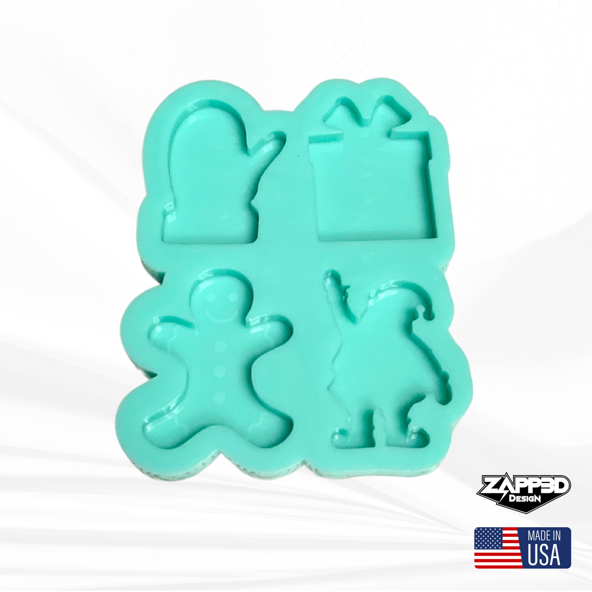 Christmas Mold | 1.75&quot; Tall | Holiday Molds, Keychain Molds, Magnet Molds