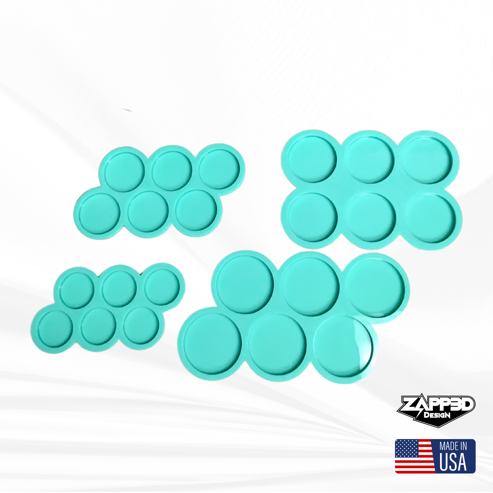 Round Keychain Mold | 1.25”, 1.5”, 1.75”, 2” | Circle Mold, Magnet Mold, Earring Mold