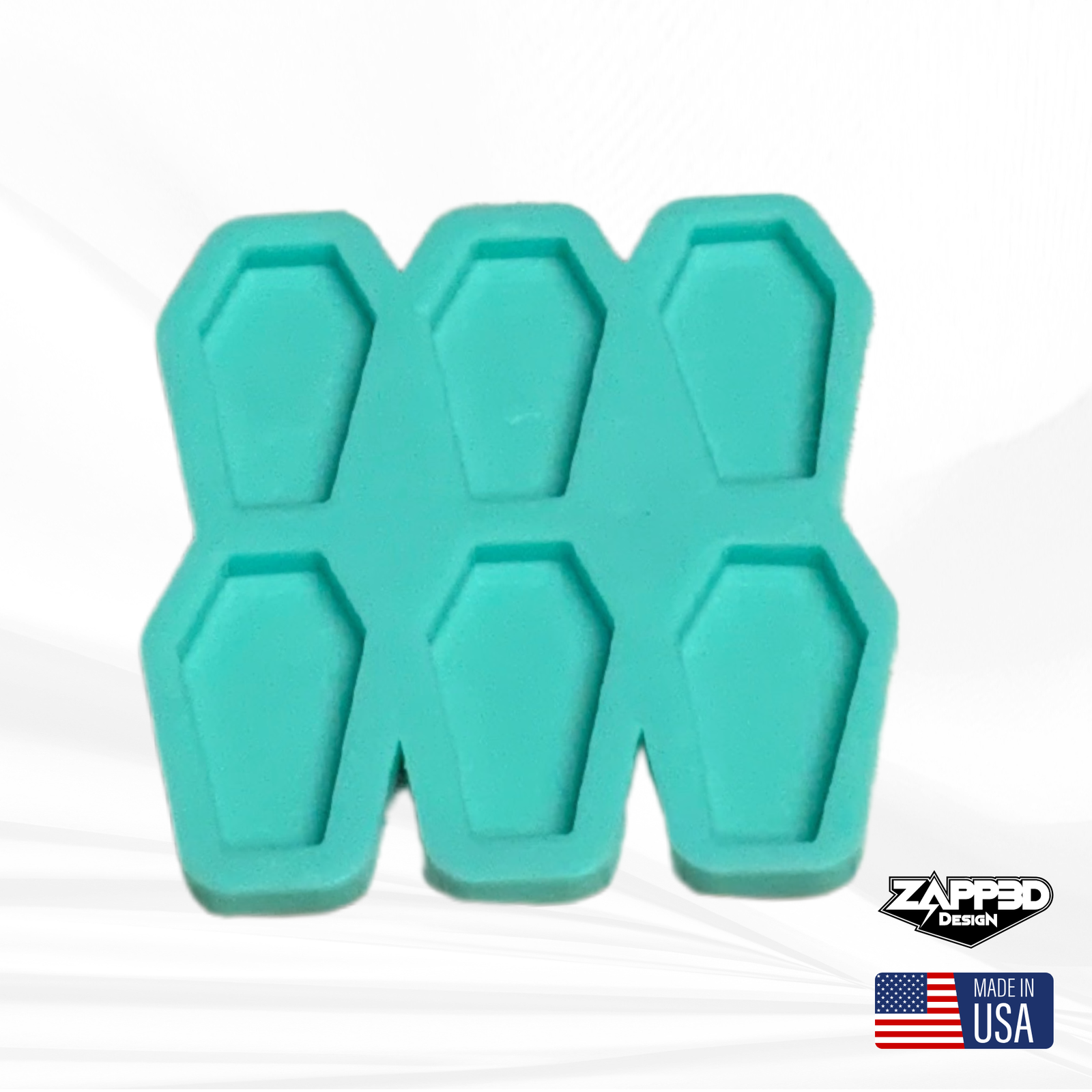 Coffin Keychain Mold | 2”x1”x.25” | Magnet Mold, Earring Mold, Hair Clip Mold