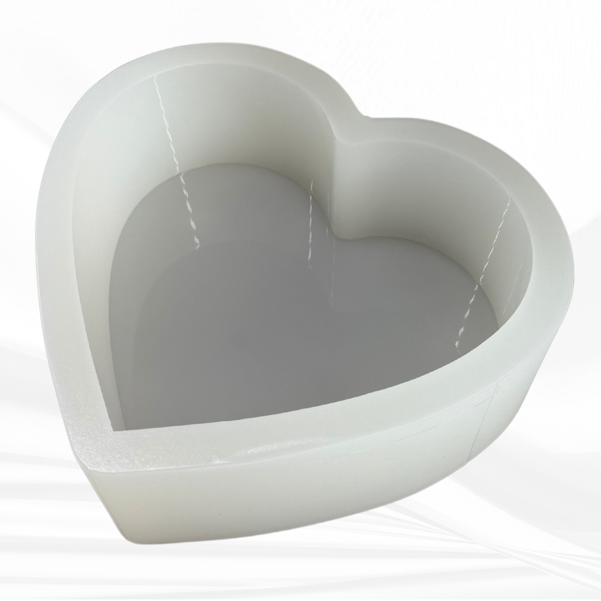 7” Deep Heart Silicone Mold