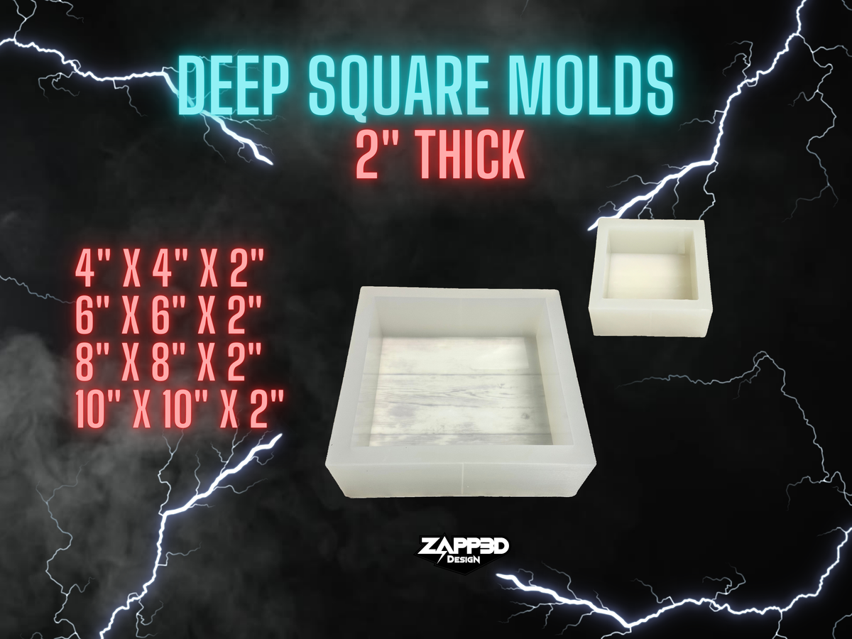 Deep Square Mold, 2&quot; Thick | 4 Sizes |