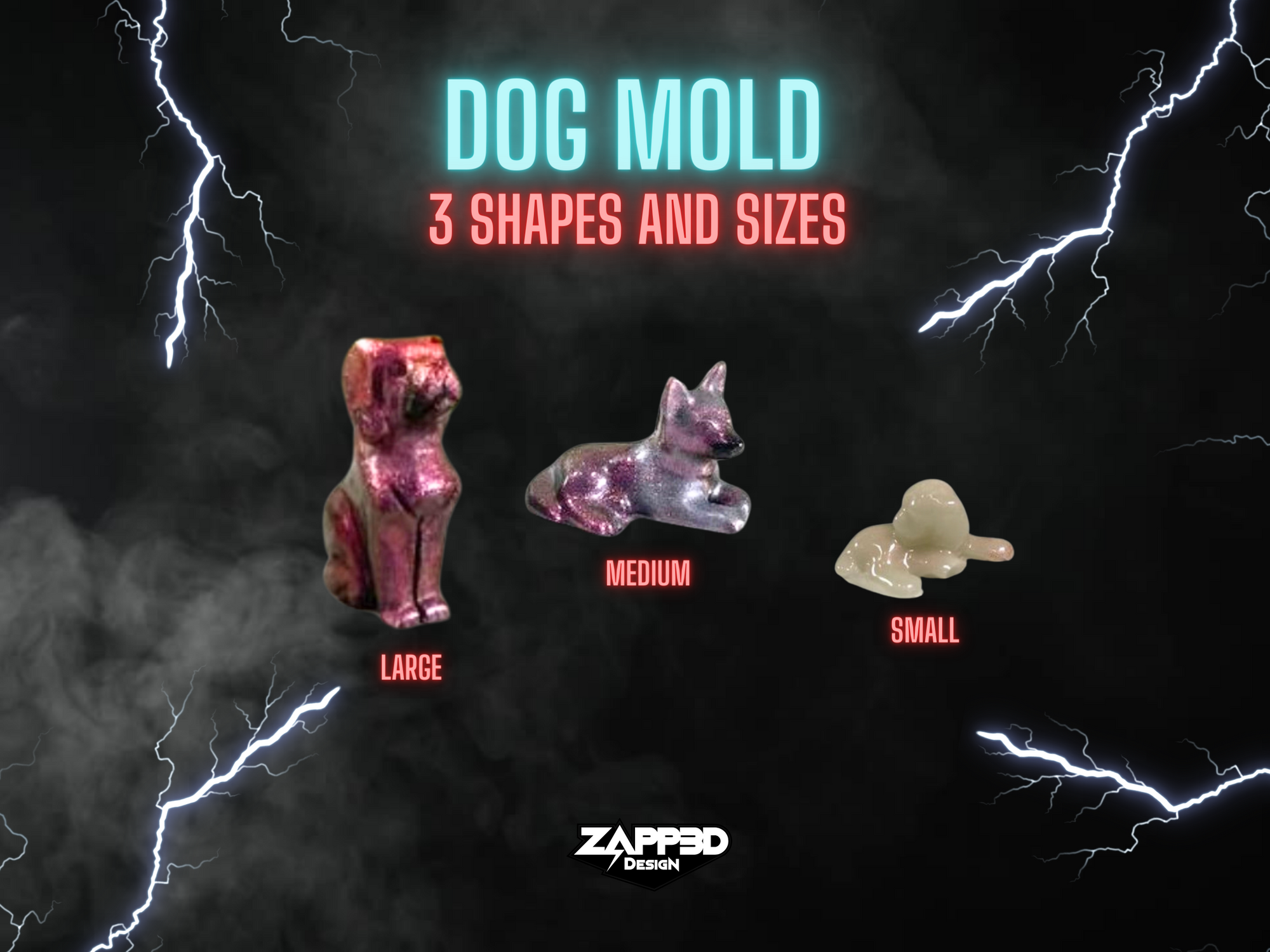 Dog Mold for Resin, 3D Resin Molds, Dog Mold, Animal Mold, Puppy Mold