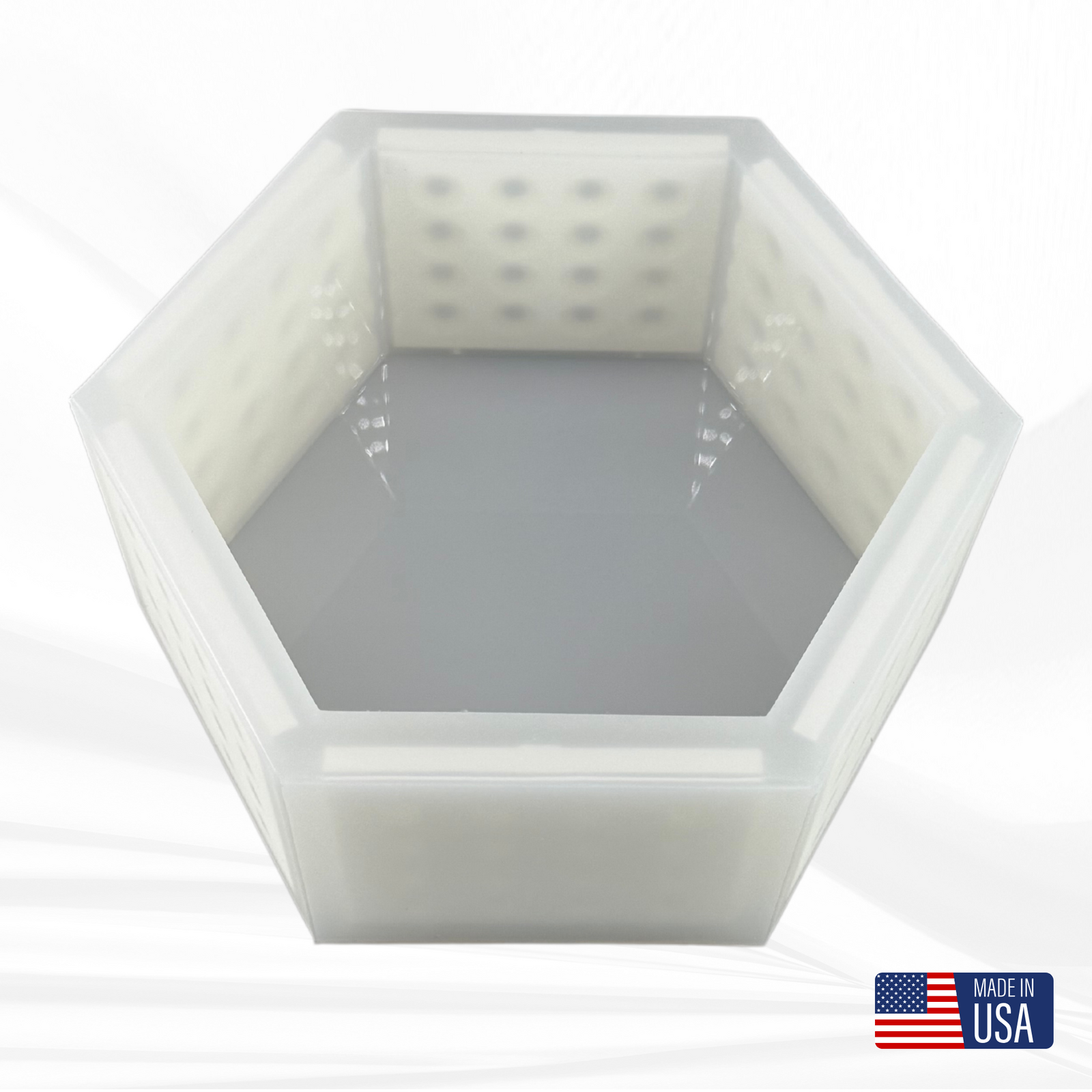 6"x 6.9"x3" Hexagon Silicone Mold