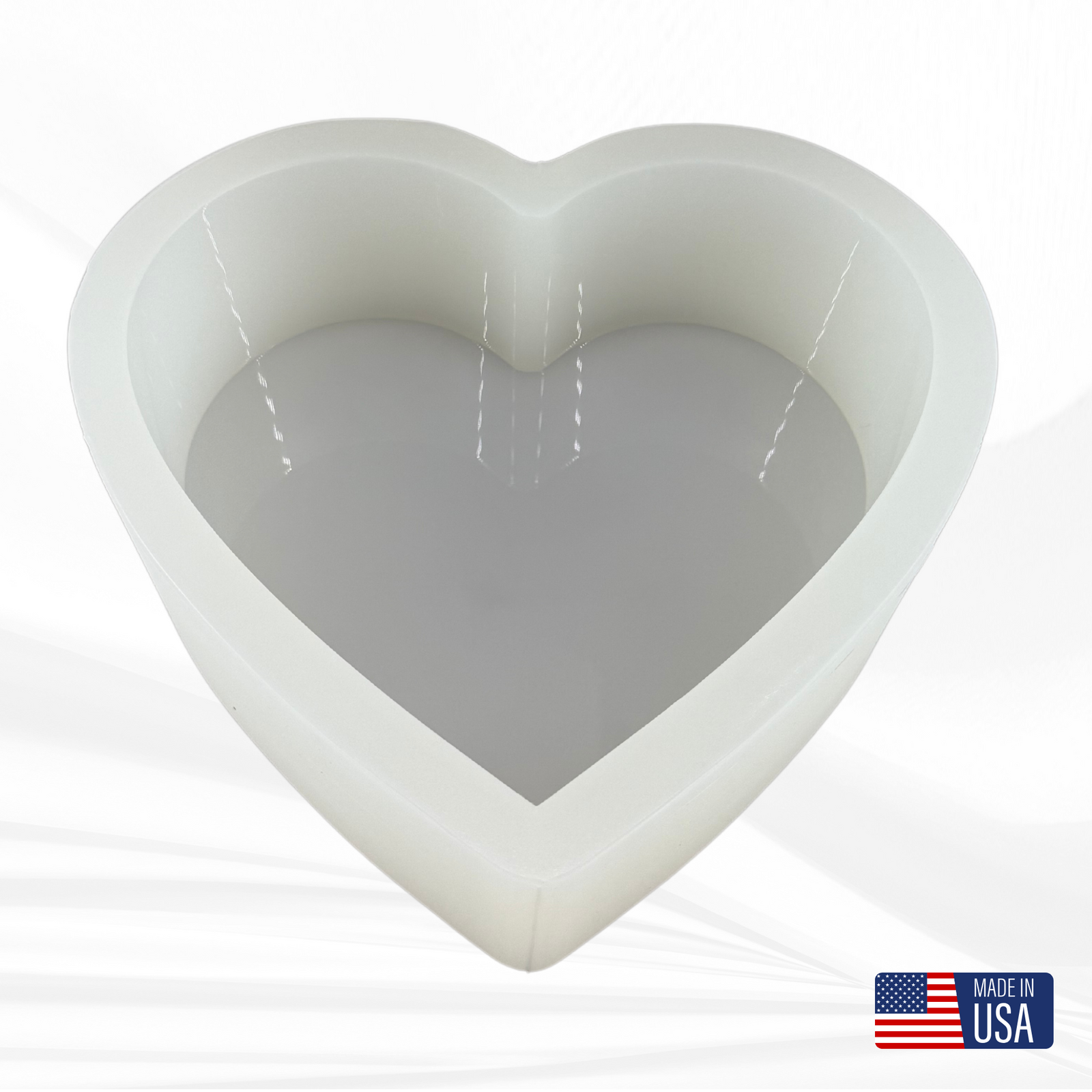 7” Deep Heart Silicone Mold