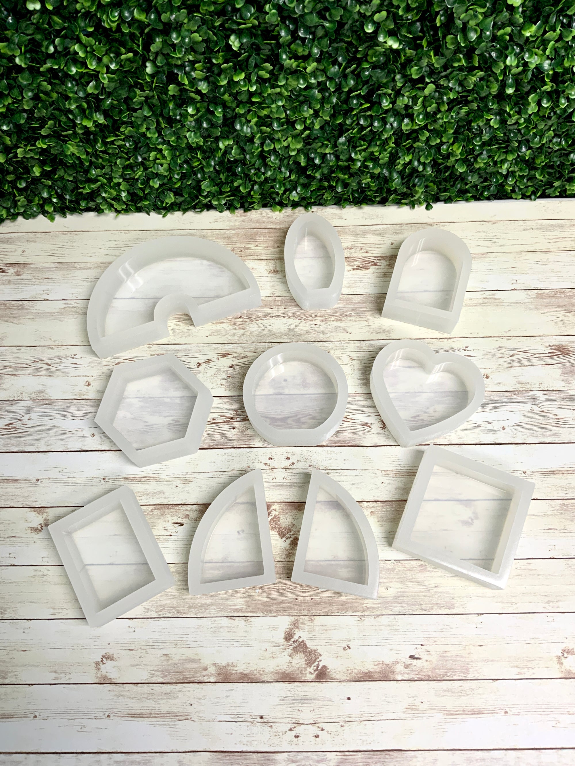 Paper Weight Molds | 9 Shapes | Baby Arch Molds, Pocket Collection Molds, Floral Block Mold, Hexagon Molds, Memorial Mold, Book End Molds