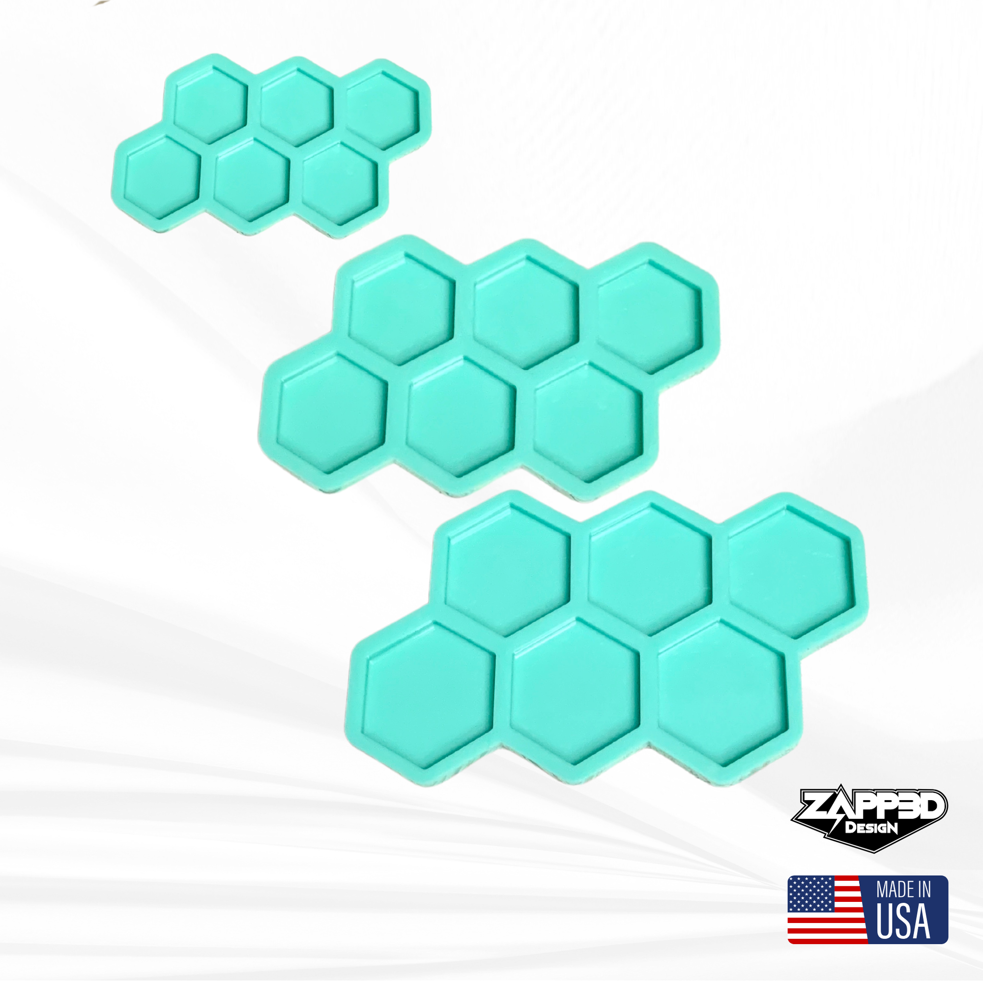 Hexagon Mold | 1", 1.5", 2" | Earring Mold, Keychain Mold, Magnet Mold