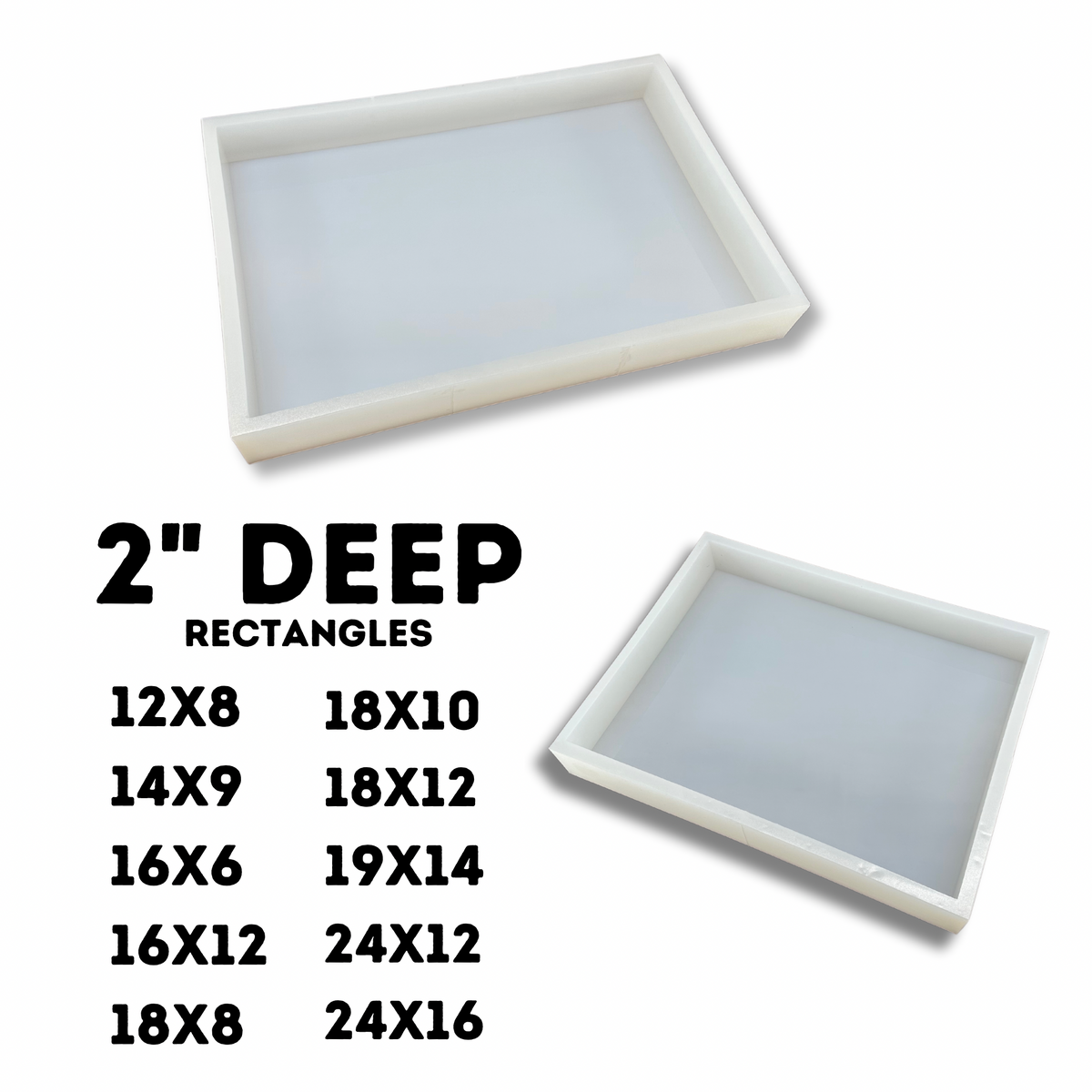 2&quot; Deep Rectangle Silicone Molds | 10 Sizes |