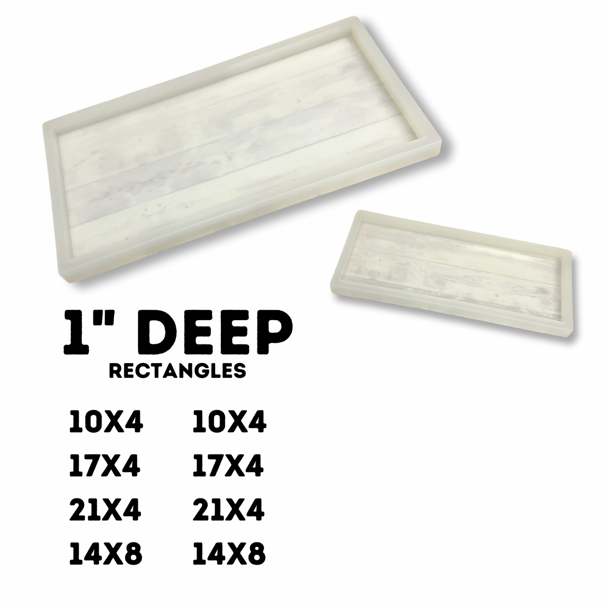 1&quot; Deep Rectangle Silicone Mold | 8 SIZES |