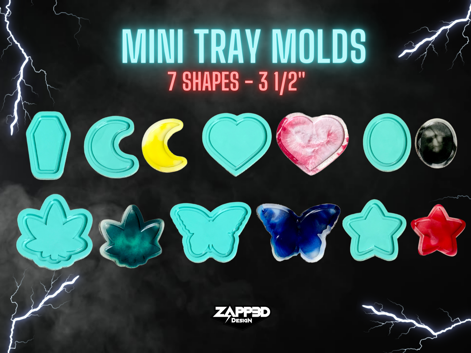 Mini Tray Molds | 7 Shapes |