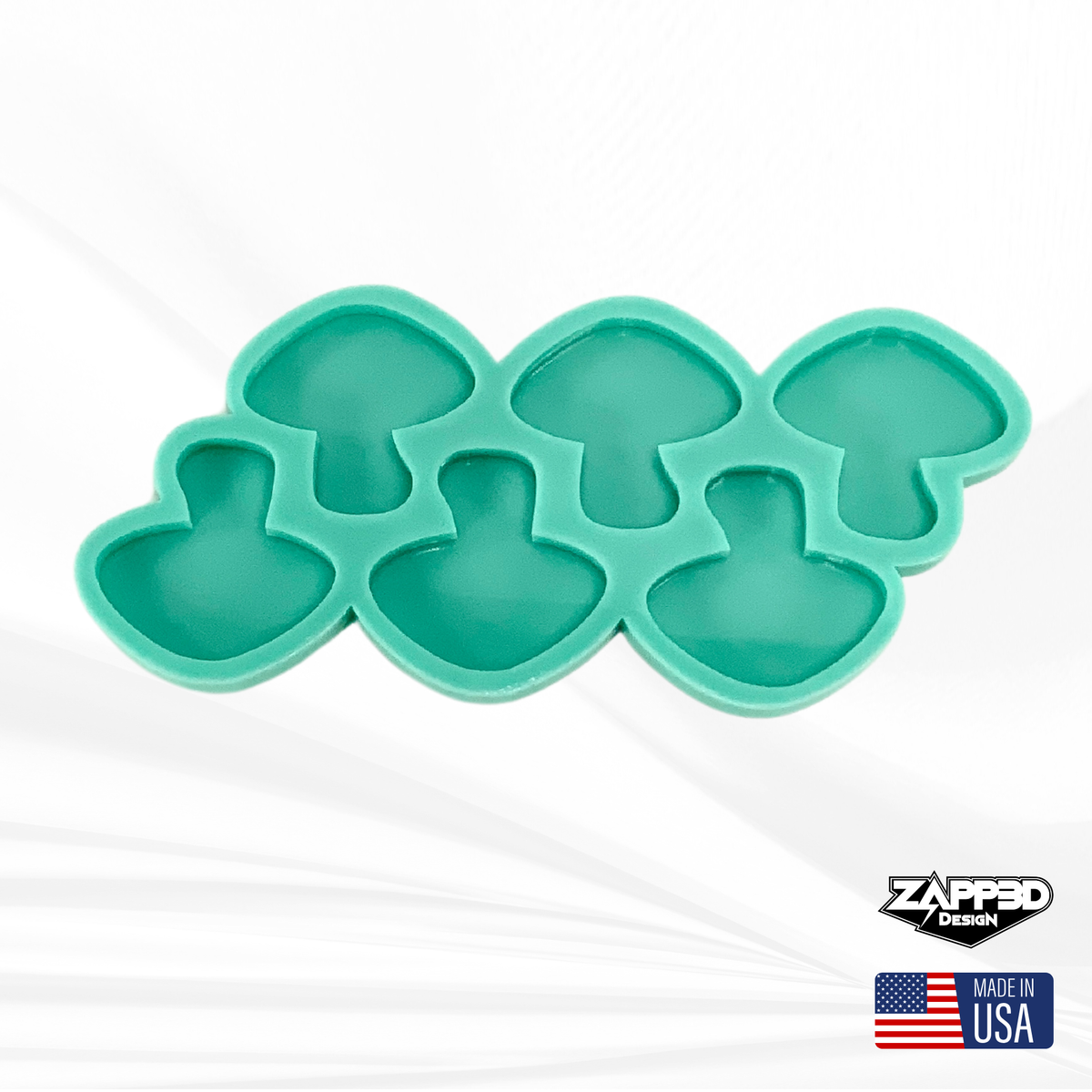 Mushroom Mold | 2” x 2” x .25”| Keychain Mold, Magnet Mold