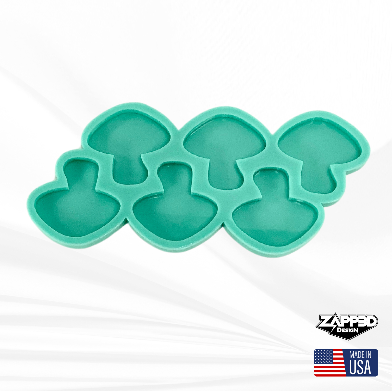 Mushroom Mold | 2” x 2” x .25”| Keychain Mold, Magnet Mold