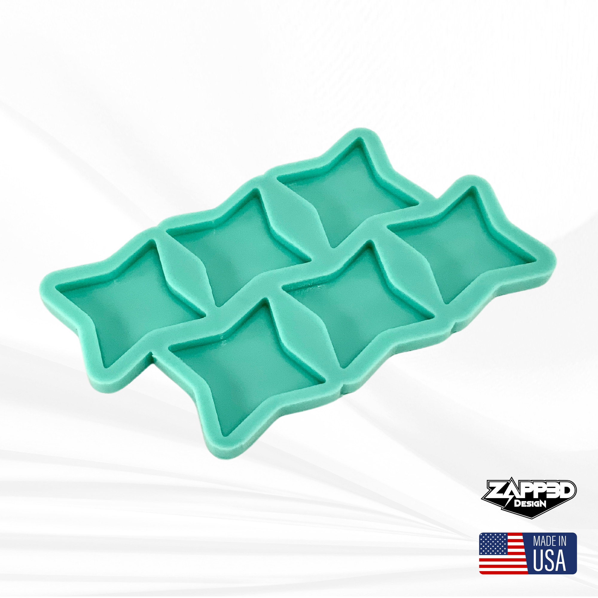 Ninja Star Mold | 2.5”x2.5”x.25” | Keychain Mold, Magnet Mold, Hair Clip Mold