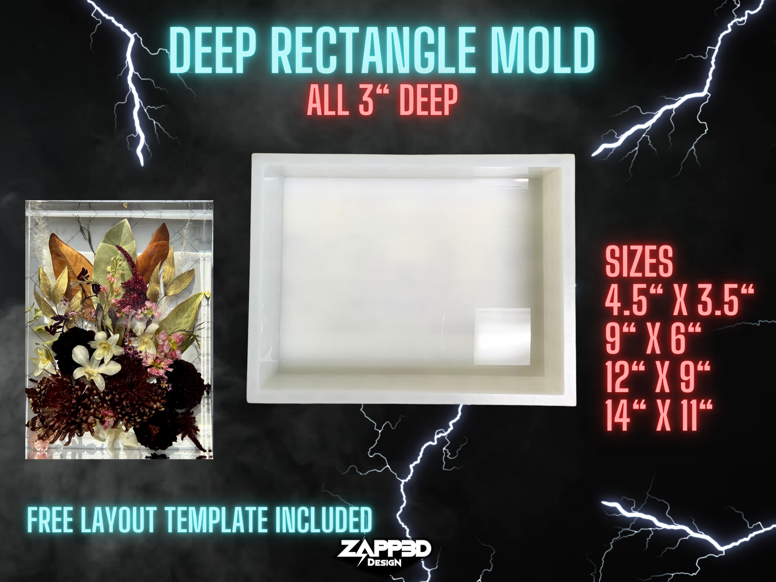 Deep Rectangle Silicone Mold | 4 Sizes |