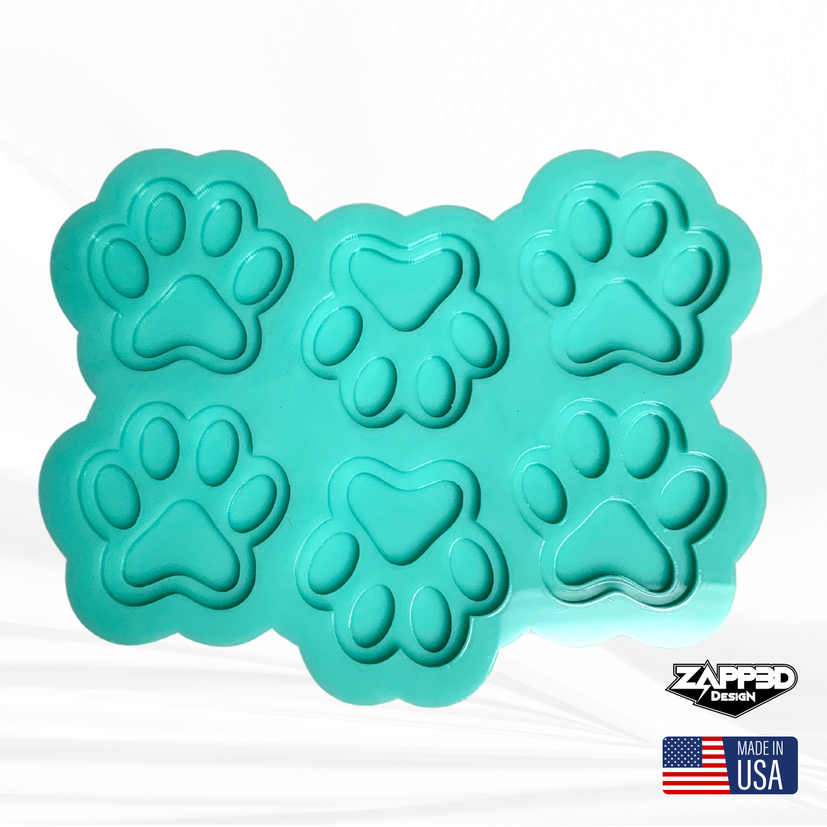 Paw Print Keychain Mold | 1.75”x1.75”x.25”|