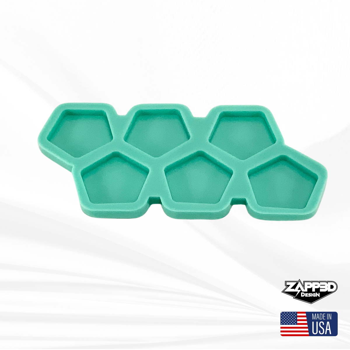 Geometric Mold | 1.75”x1.75”x.25” | Keychain Mold, Magnet Mold, Hair Clip Mold, Pentagon Mold