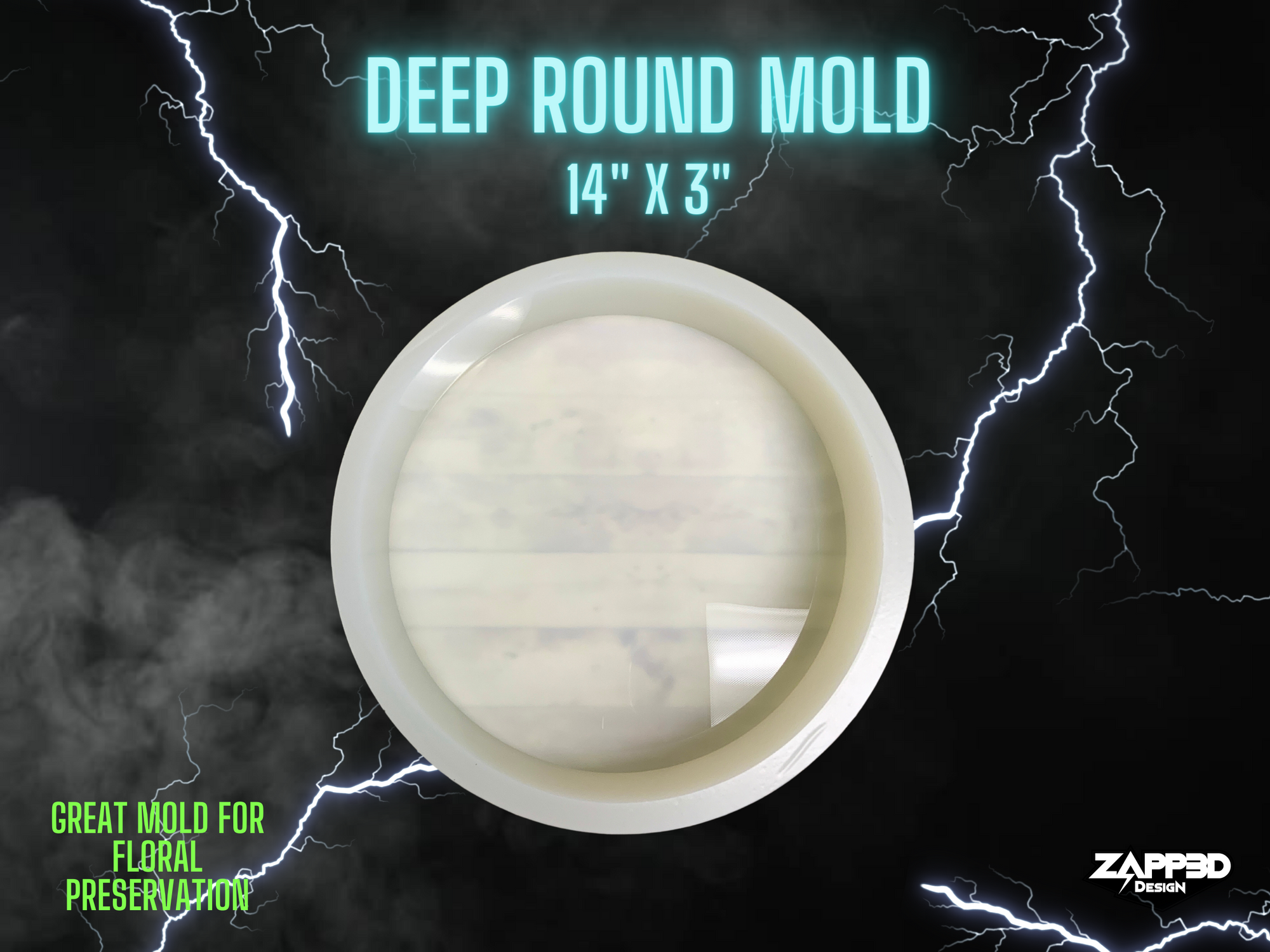 Deep Round Mold | 14" x3" | ULTRA QUALITY | Table Mold, Round Mold, Floral Preservation Mold, Deep Circle Mold, 14" Round Mold