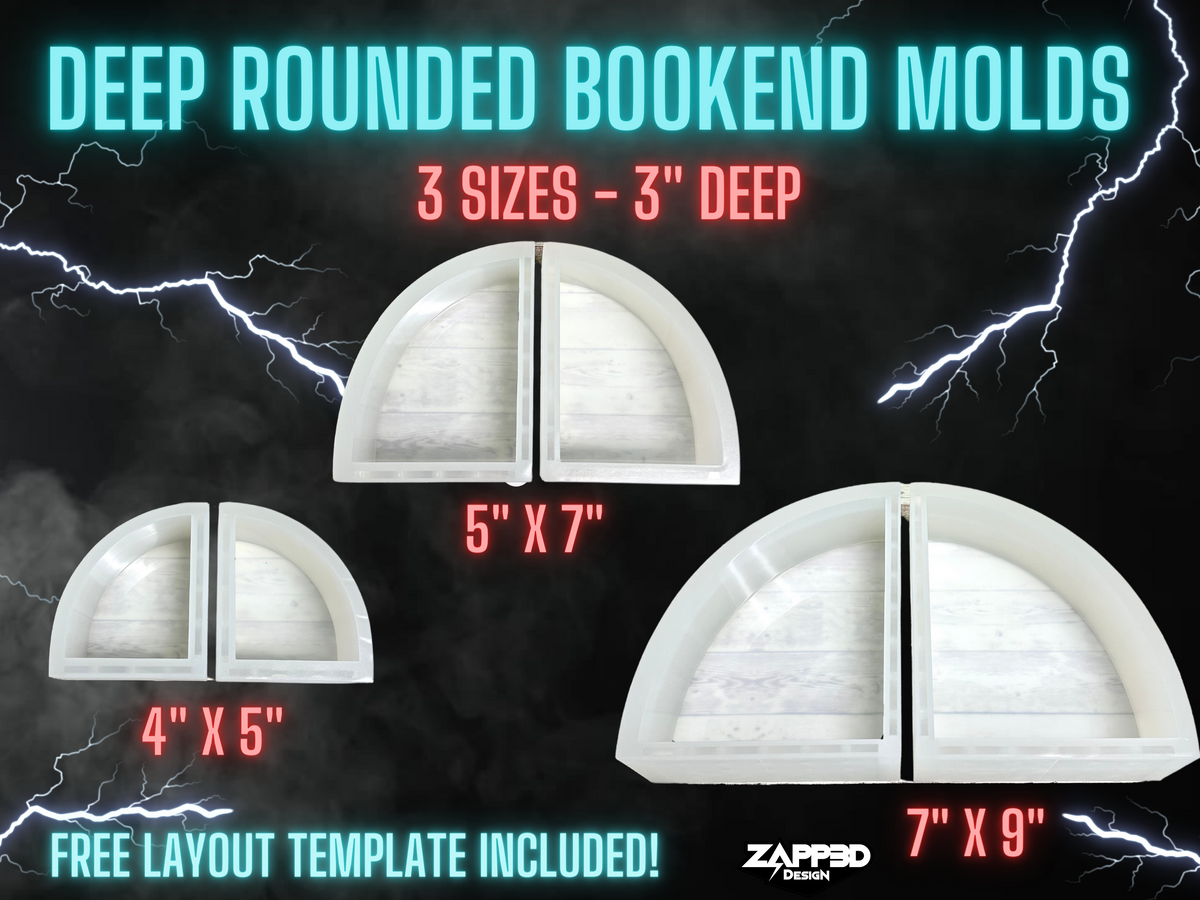 Deep Rounded Bookend Mold | 3 Sizes |