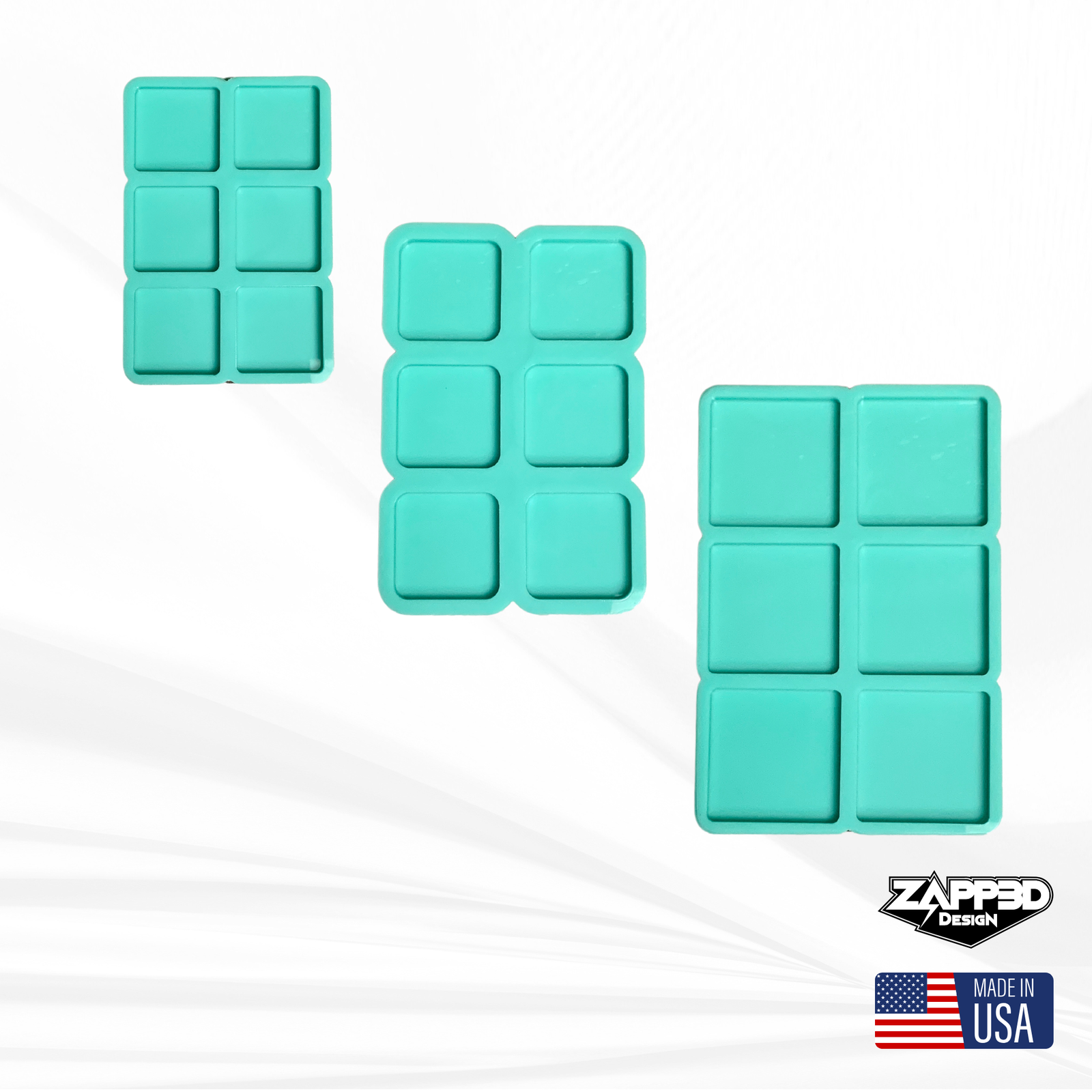 Square Keychain Mold | 1.5”, 1.75”, 2” | Magnet Mold, Hair Clip Mold |