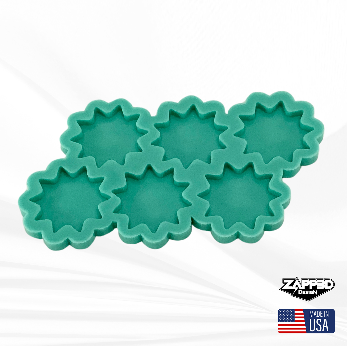 Starburst Mold | 2”x2”x.25” | Keychain Mold, Magnet Mold