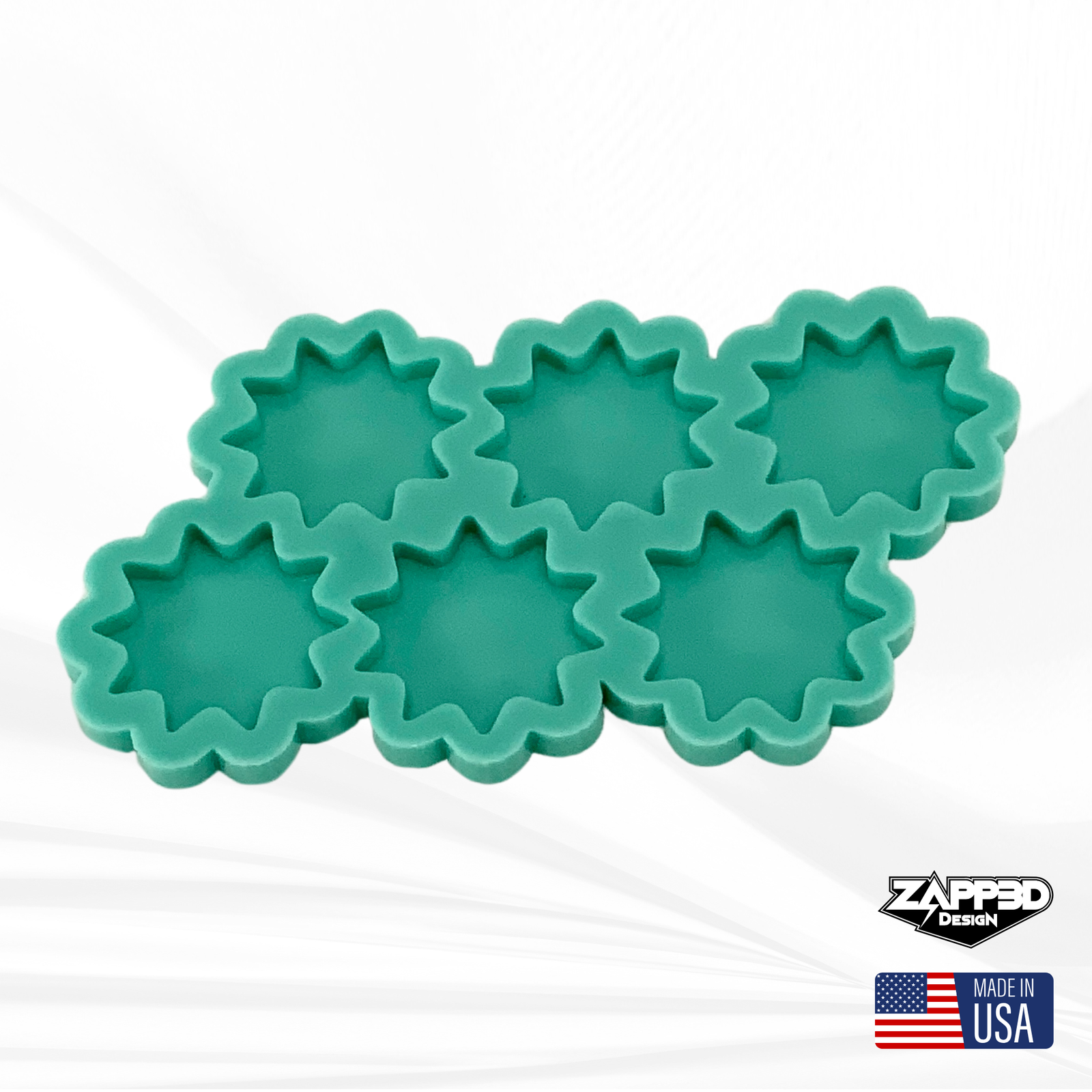 Starburst Mold | 2”x2”x.25” | Keychain Mold, Magnet Mold