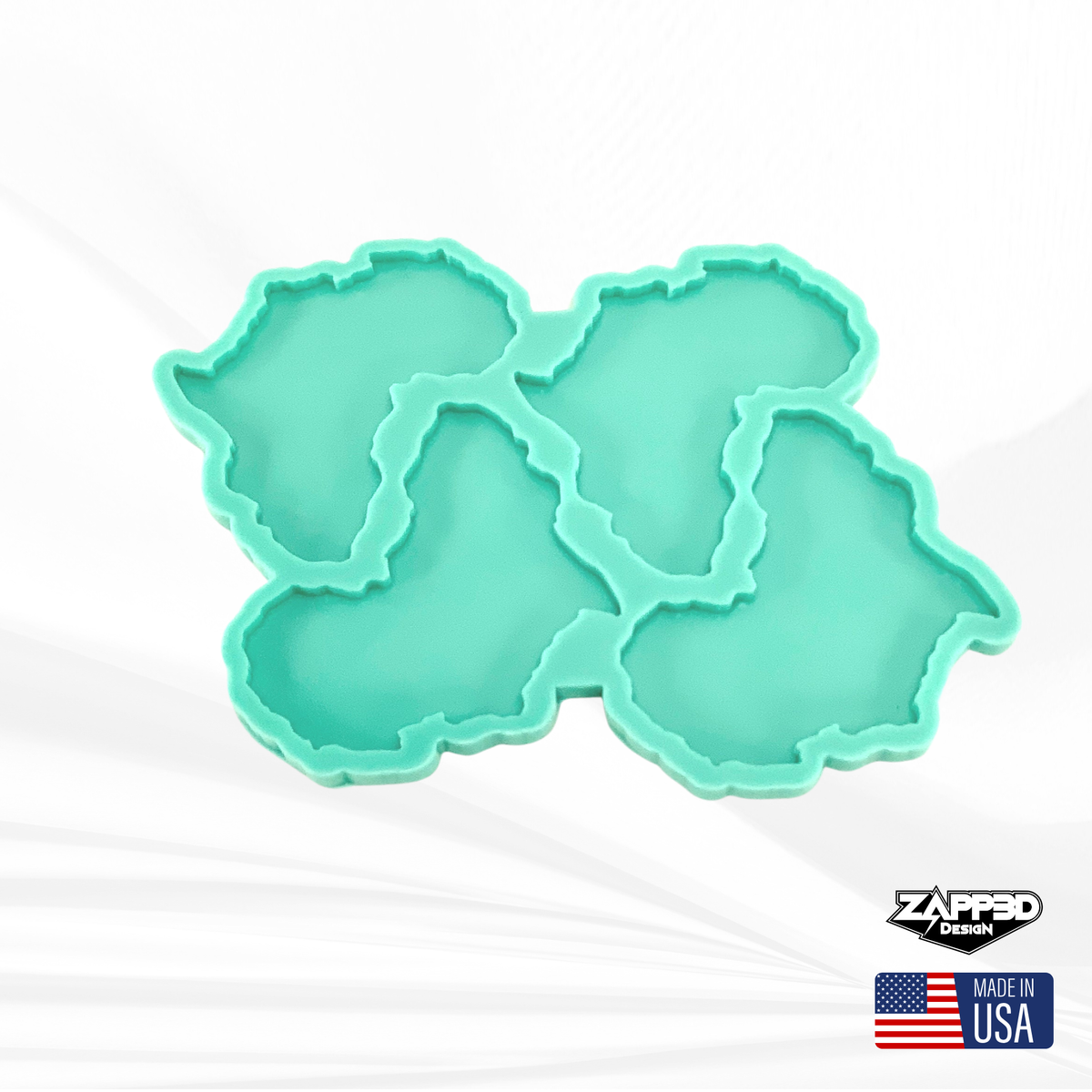 Africa Coaster Set Silicone Mold | 4&quot; X 4&quot; |