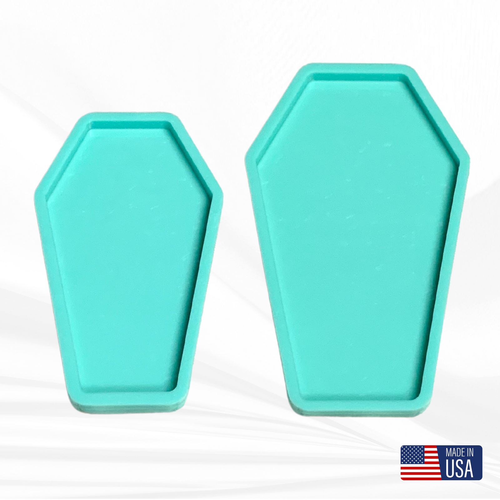 Coffin FLAT Mold | 4"x7", 5"x9" | Spooky Mold