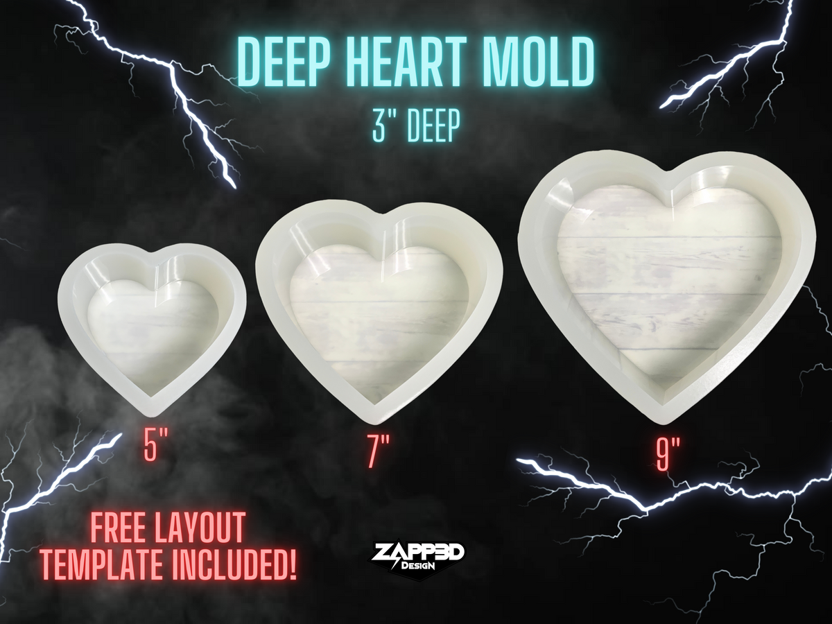 Deep Heart Mold | 5&quot;, 7&quot;, 9&quot; |