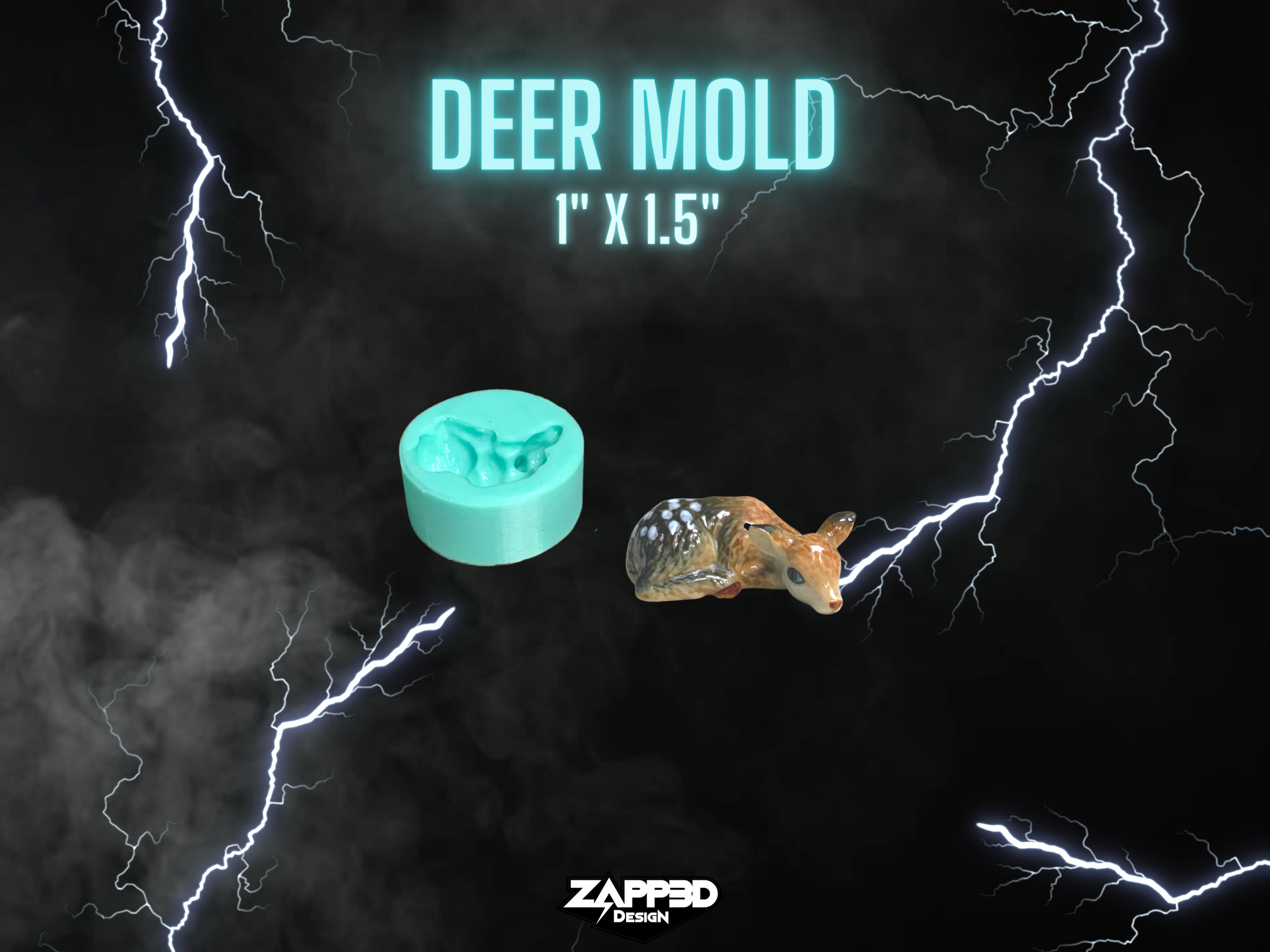 Deer Mold, Deer Mold for Resin, Deer Silicone Mold, Animal Mold, 3D Mold