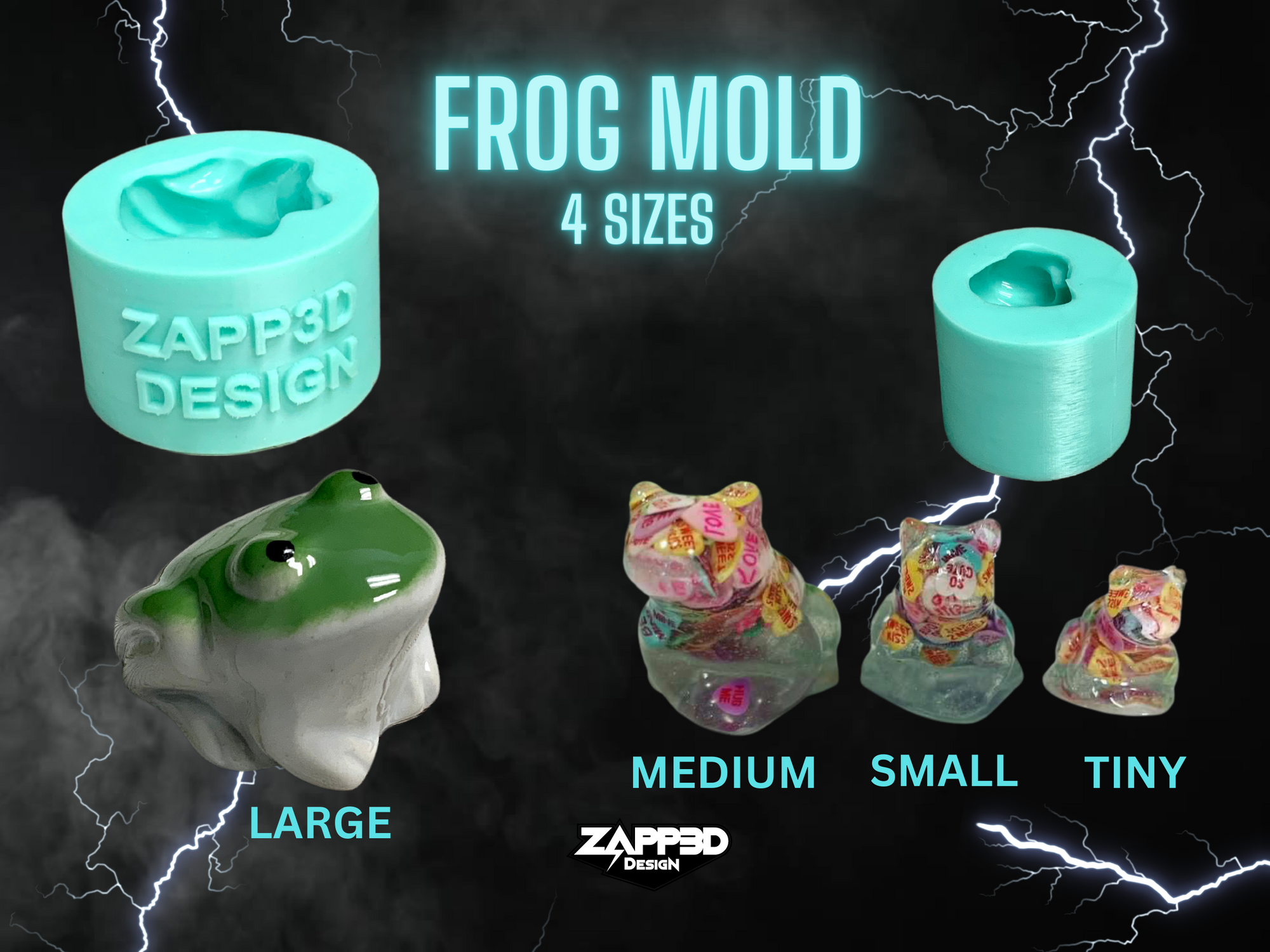 Frog Mold, Frog 3D Mold for Resin, 3D Resin Mold, Frog Mold for Resin, Frog Silicone Mold, Animal Mold, Cute Mold, Small Mold