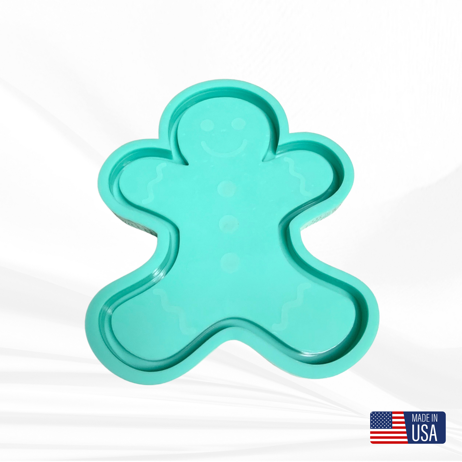 Gingerbread Man Tray Mold | 7.5" x 6" | Christmas Mold, Holiday Mold