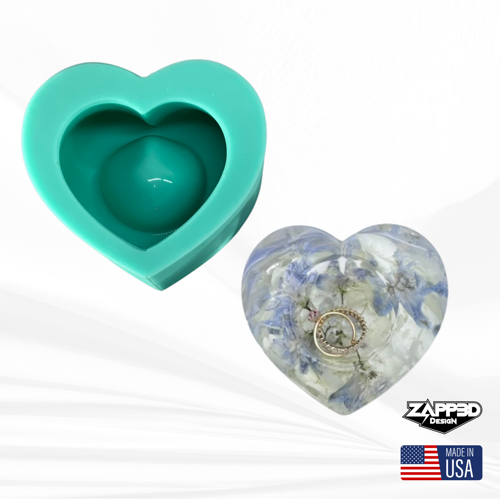 Heart Ring Holder Mold, Ring Holder Mold, Candle Holder Mold, Heart Mold