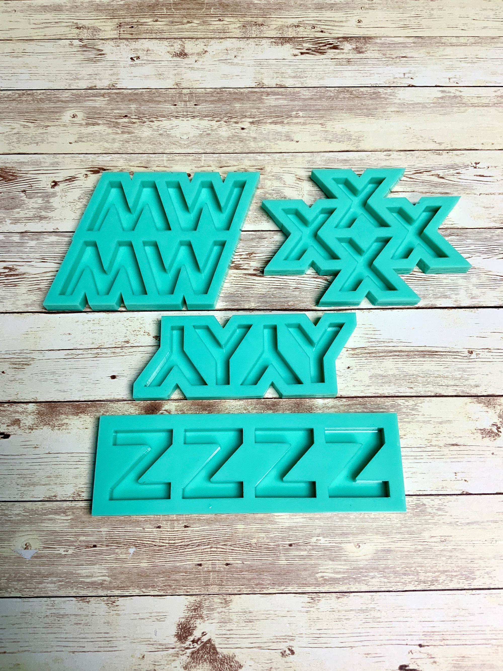 Alphabet Mold | Full Reverse | Uppercase Alphabet Mold, Keychain Mold, Magnet Mold