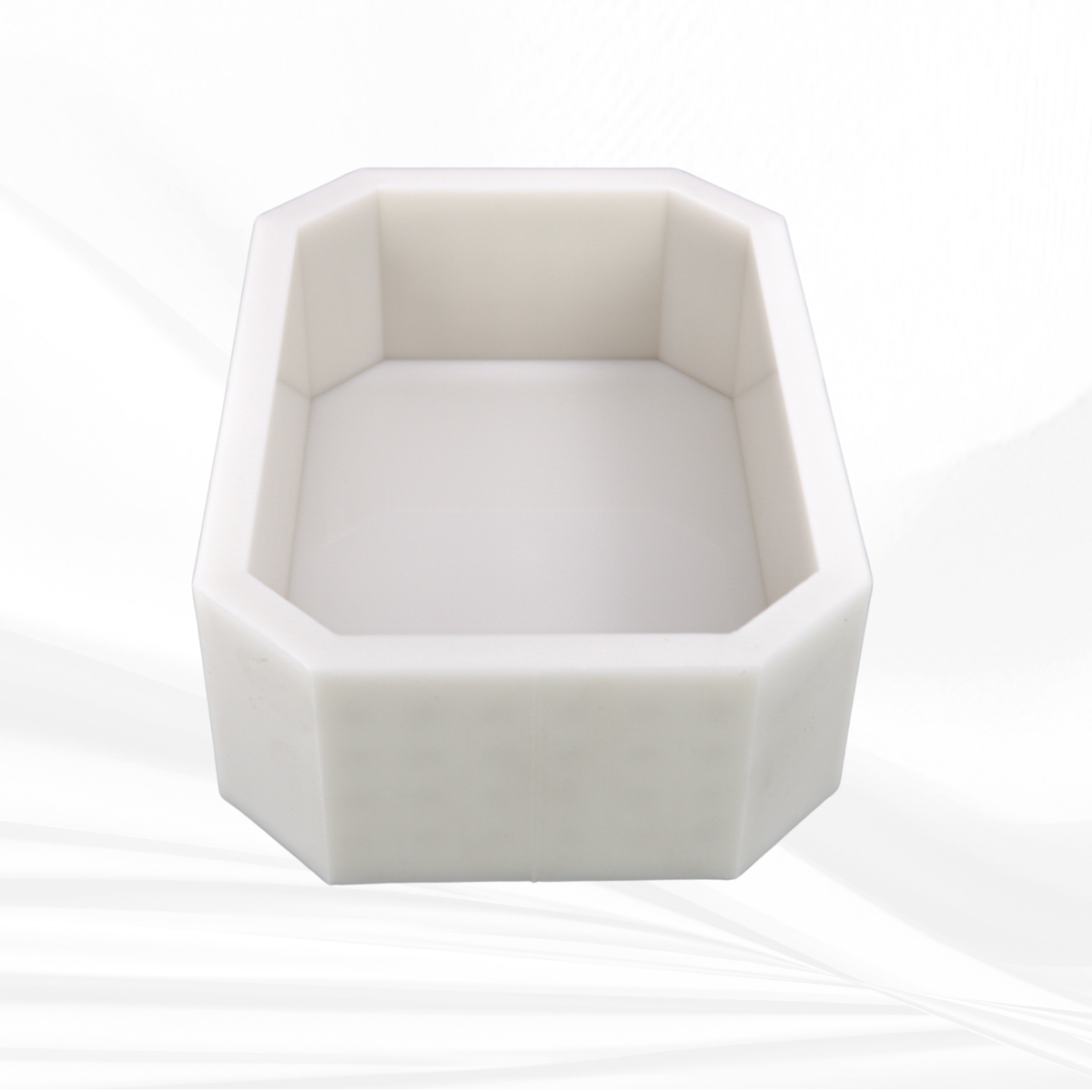 Emerald rectangle silicone mold 9x6, angled view