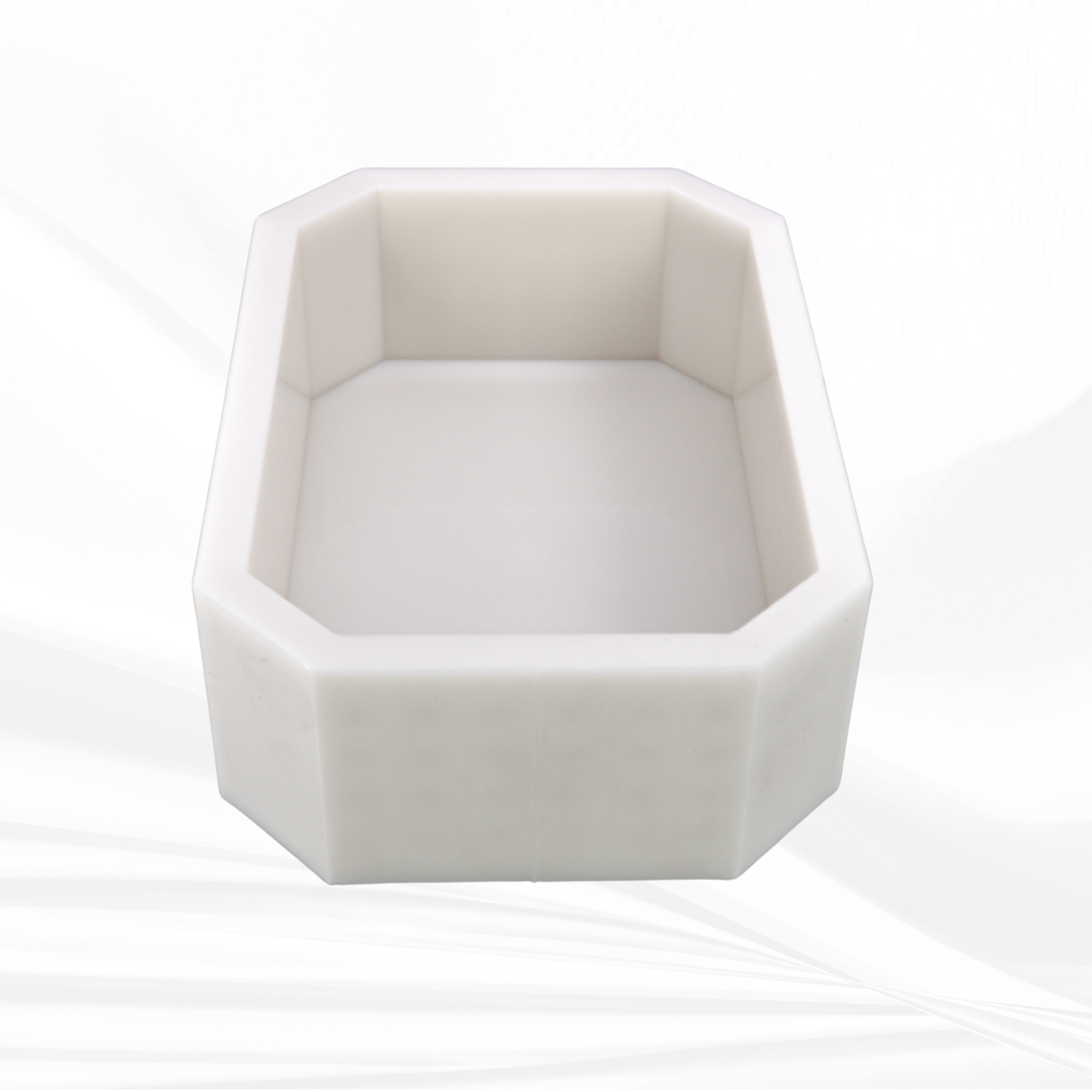 Emerald rectangle silicone mold 9x6, angled view