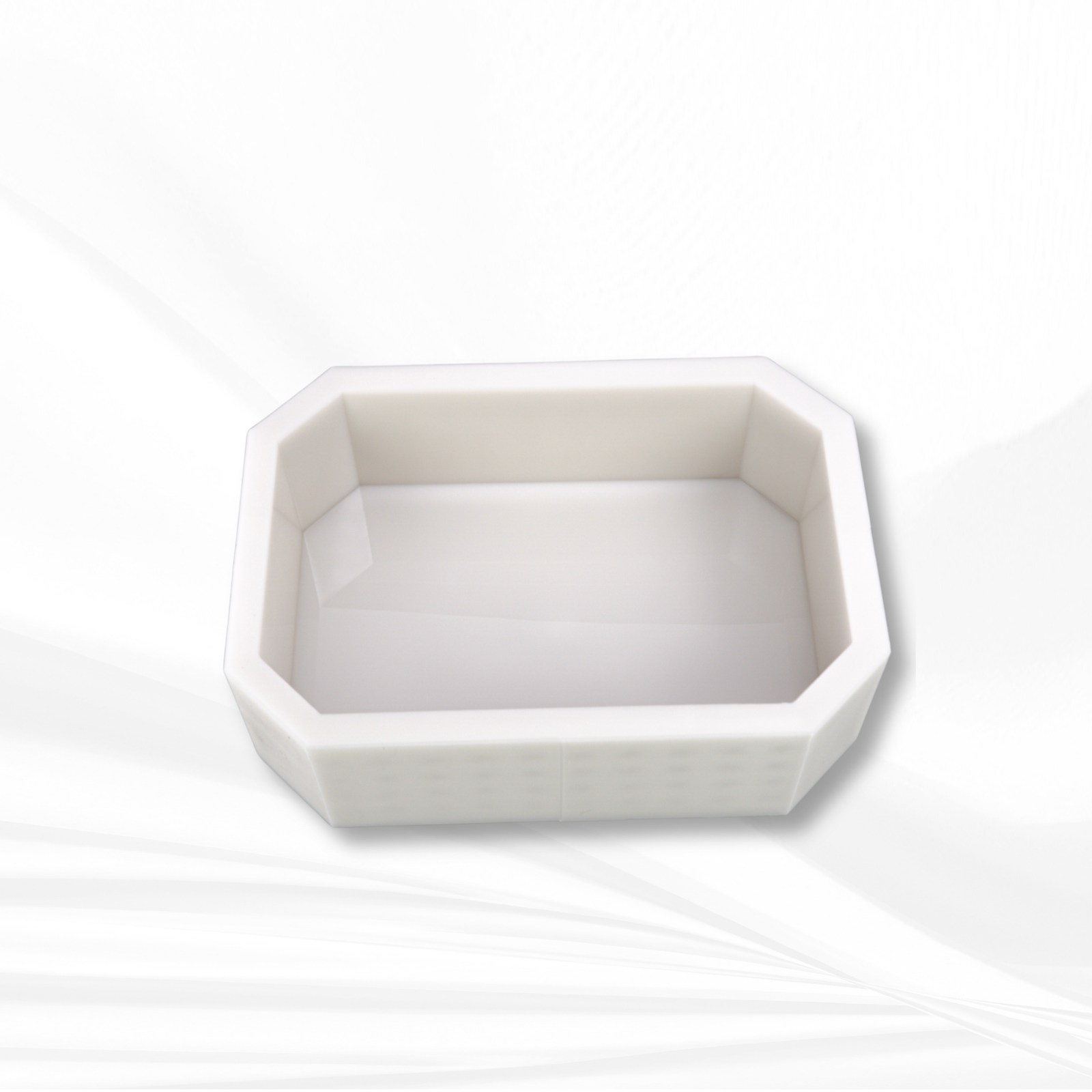 Emerald rectangle silicone mold 9x6, angled view