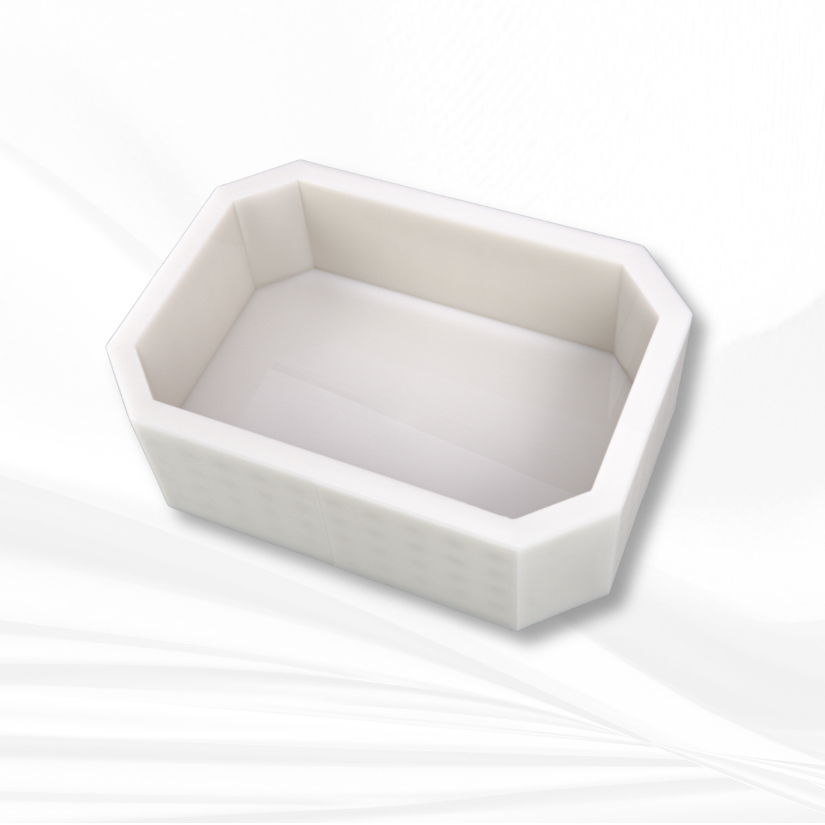 Emerald rectangle silicone mold 9x6, corner detail