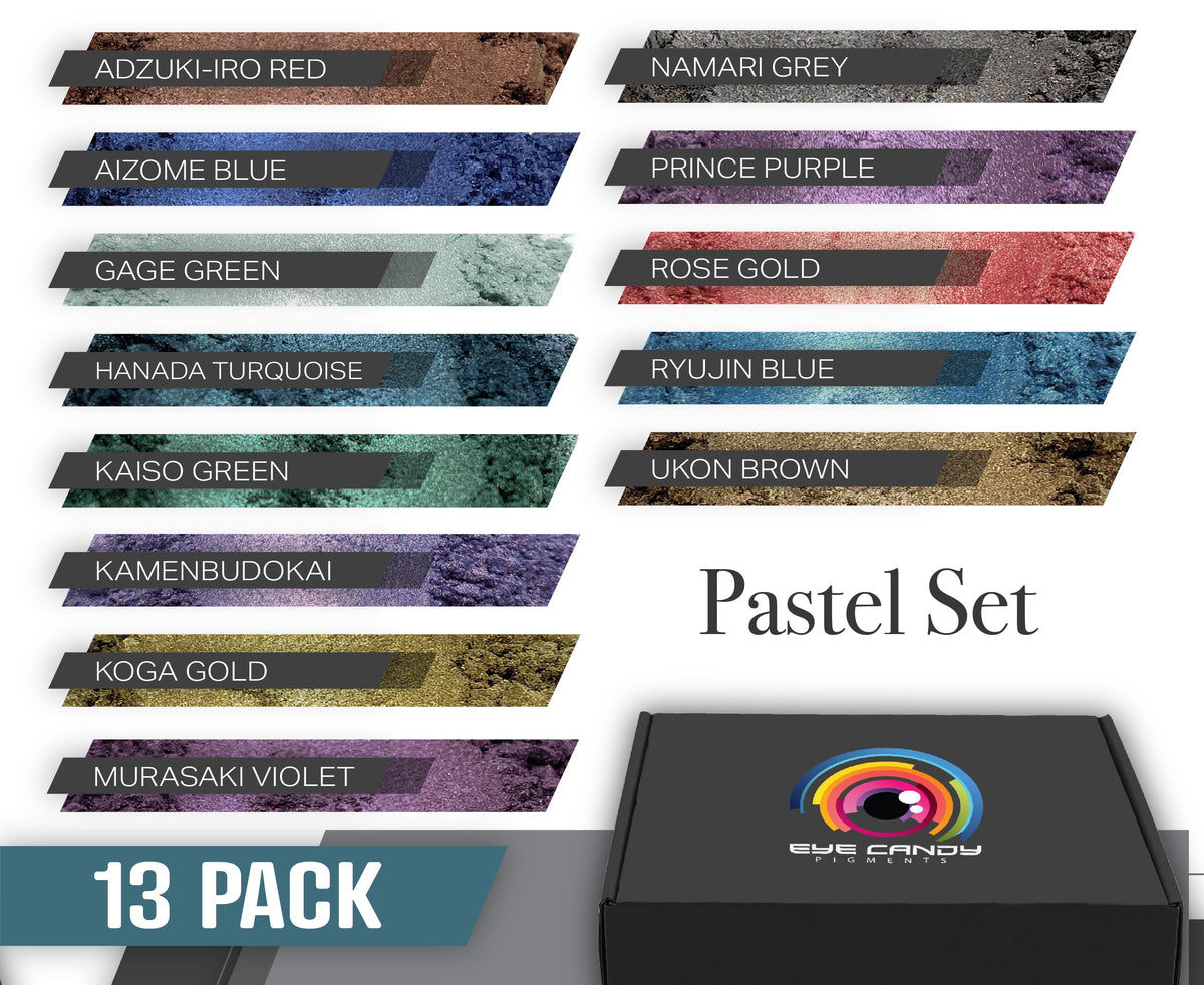13 Color Pastel Series Pigment Powder Variety Pack