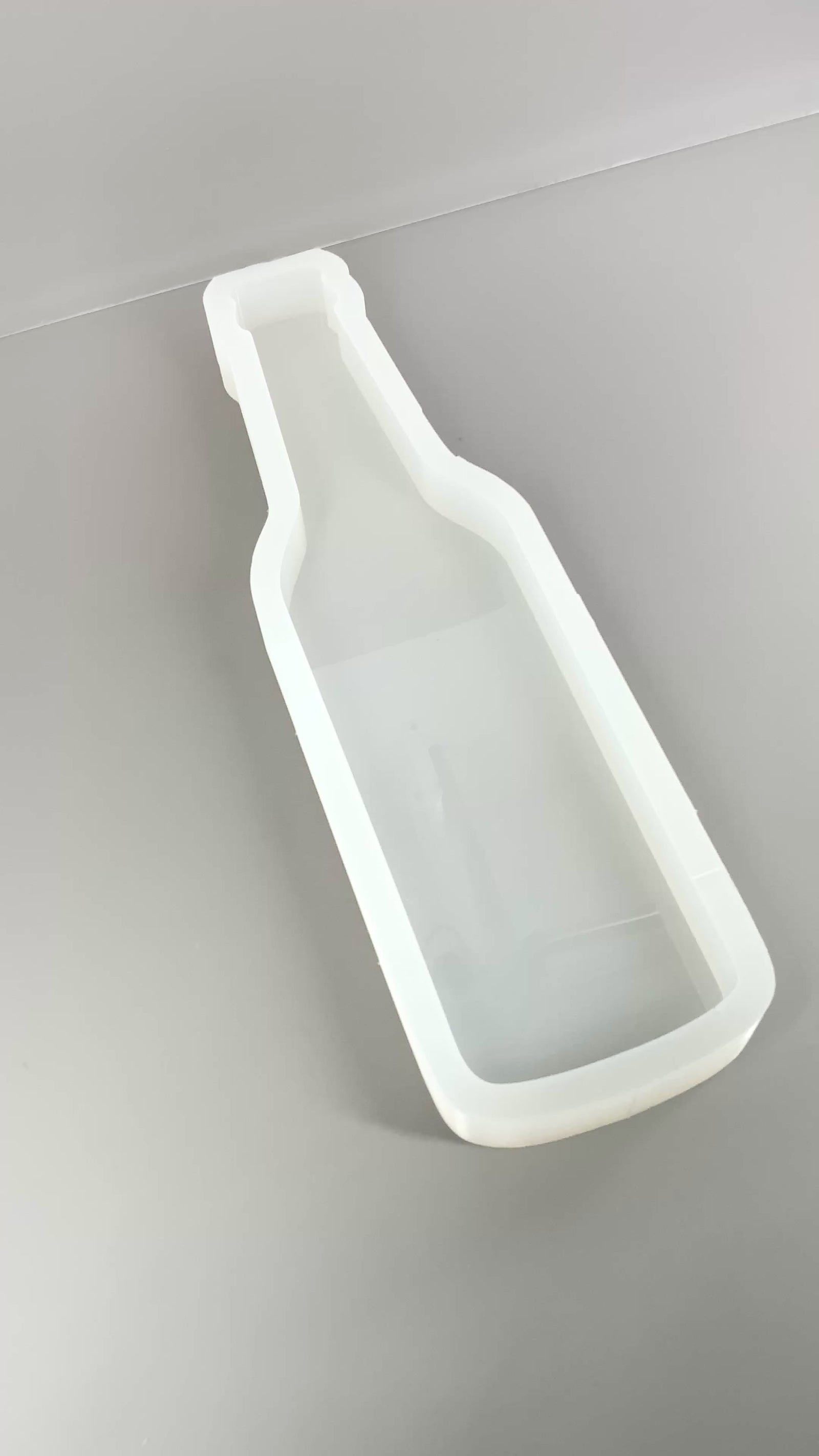 17"x 4"x 1.25" Beer Bottle Cheese Board Silicone Mold - Board Mold, Bottle Mold