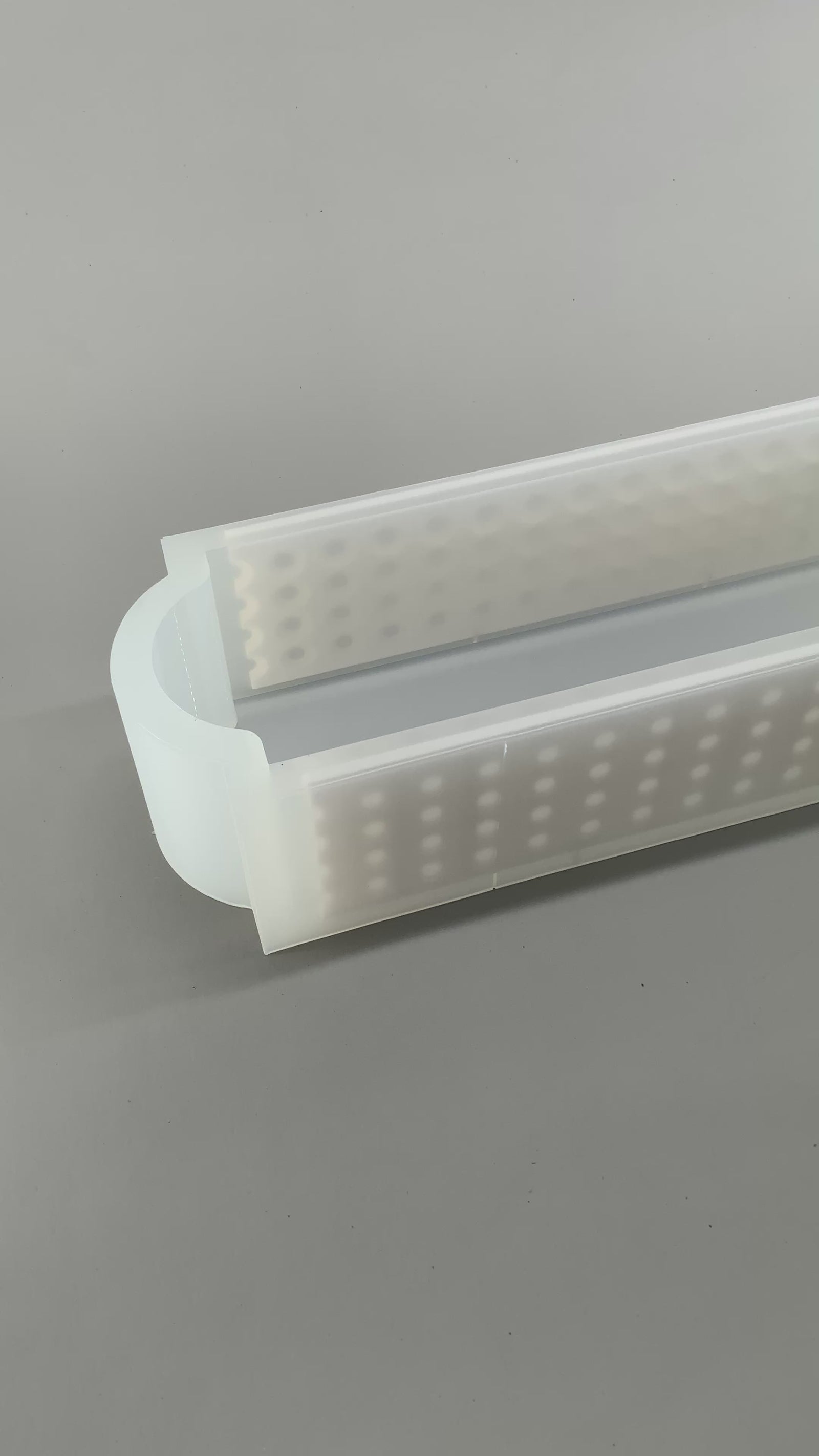 14" x 3.7" x 3" Deep Rectangle Silicone Mold with Rounded Ends, Renaissance Collection