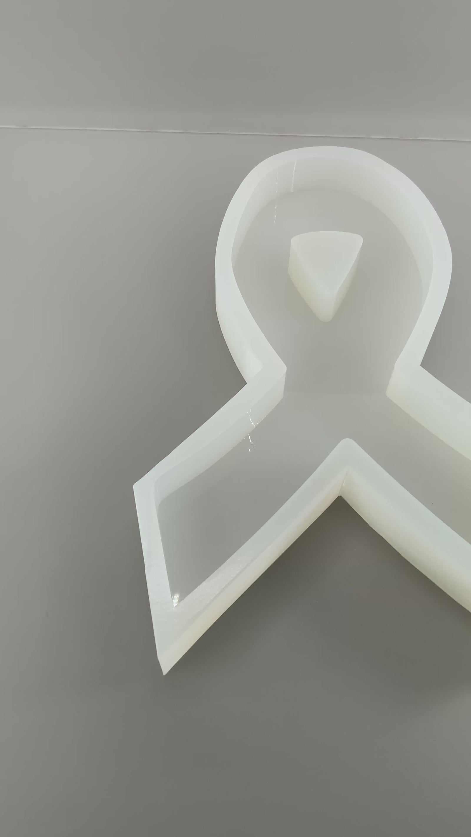 Cancer Awareness Ribbon Mold | 13" x 8" x 1.25" | Cancer Ribbon Mold, Ribbon Mold